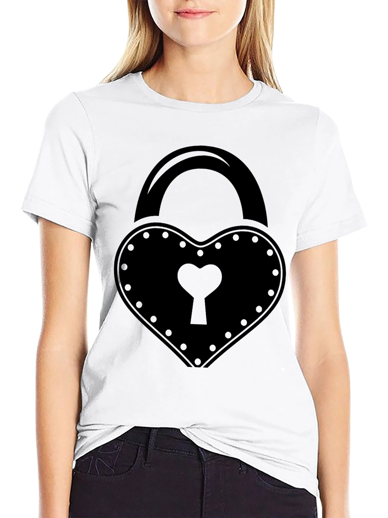 Heart Lock T-Shirt - Love & Security Style