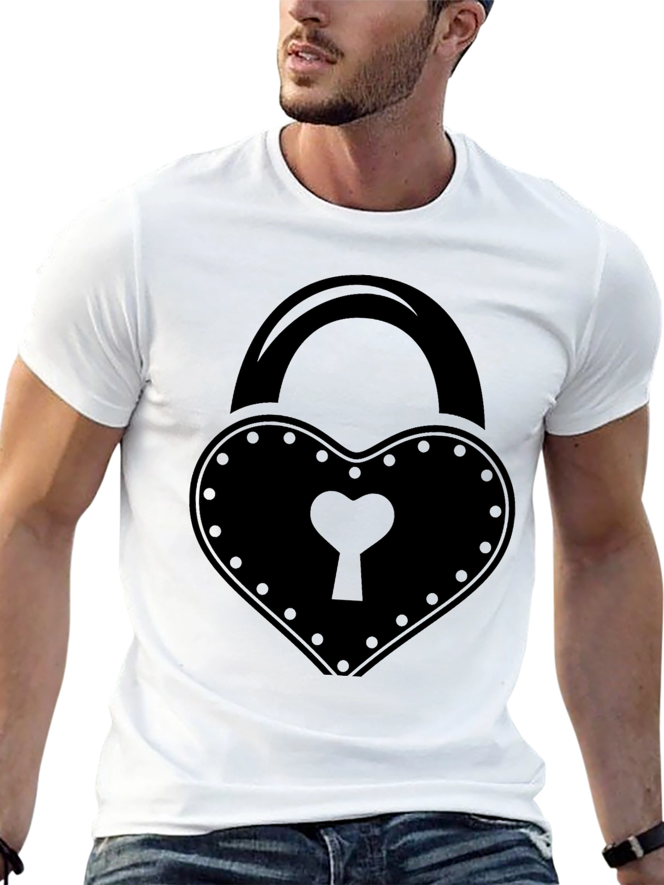 Heart Lock T-Shirt - Love & Security Style