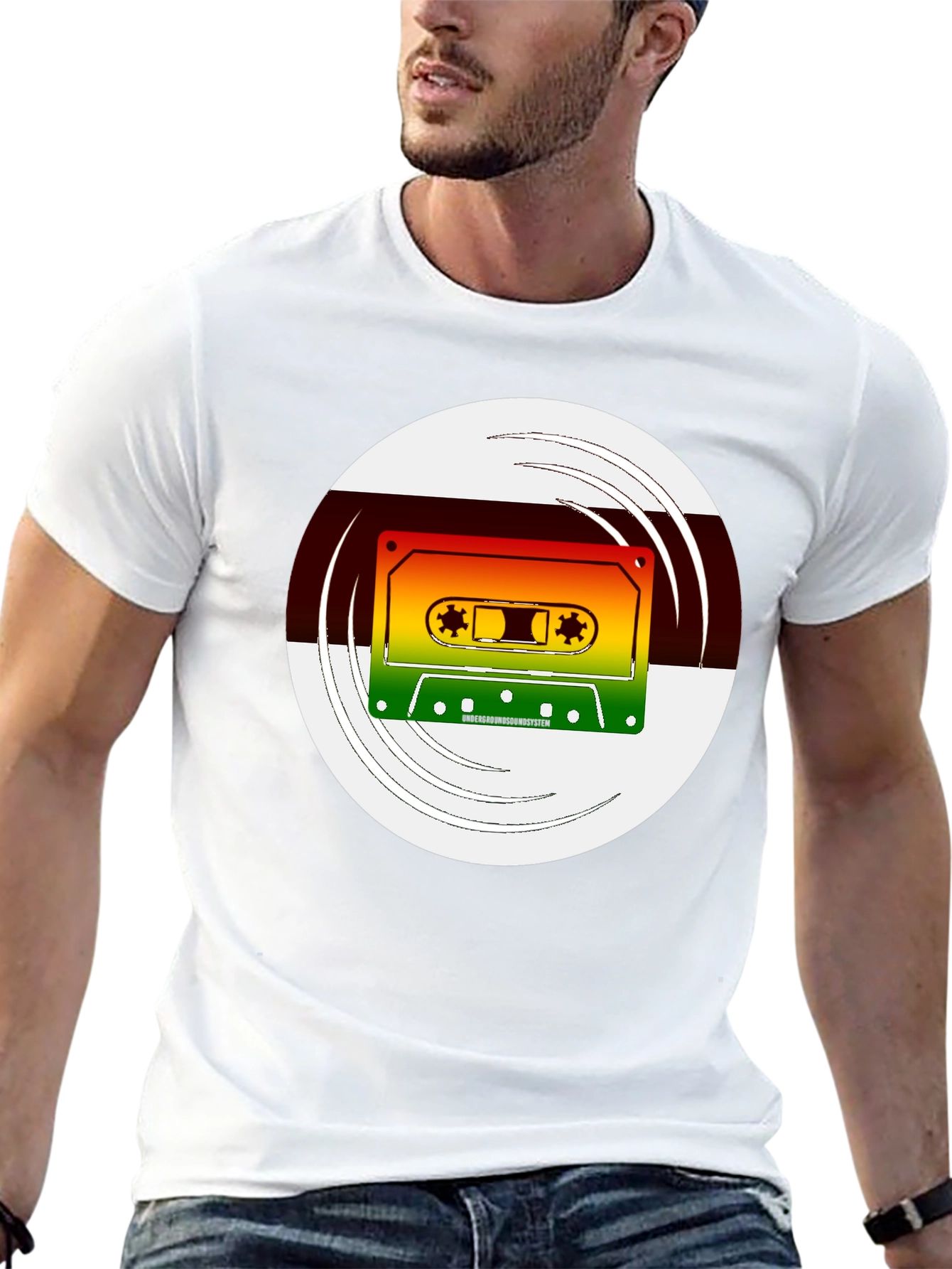 Retro Cassette Graphic T-Shirt - Black