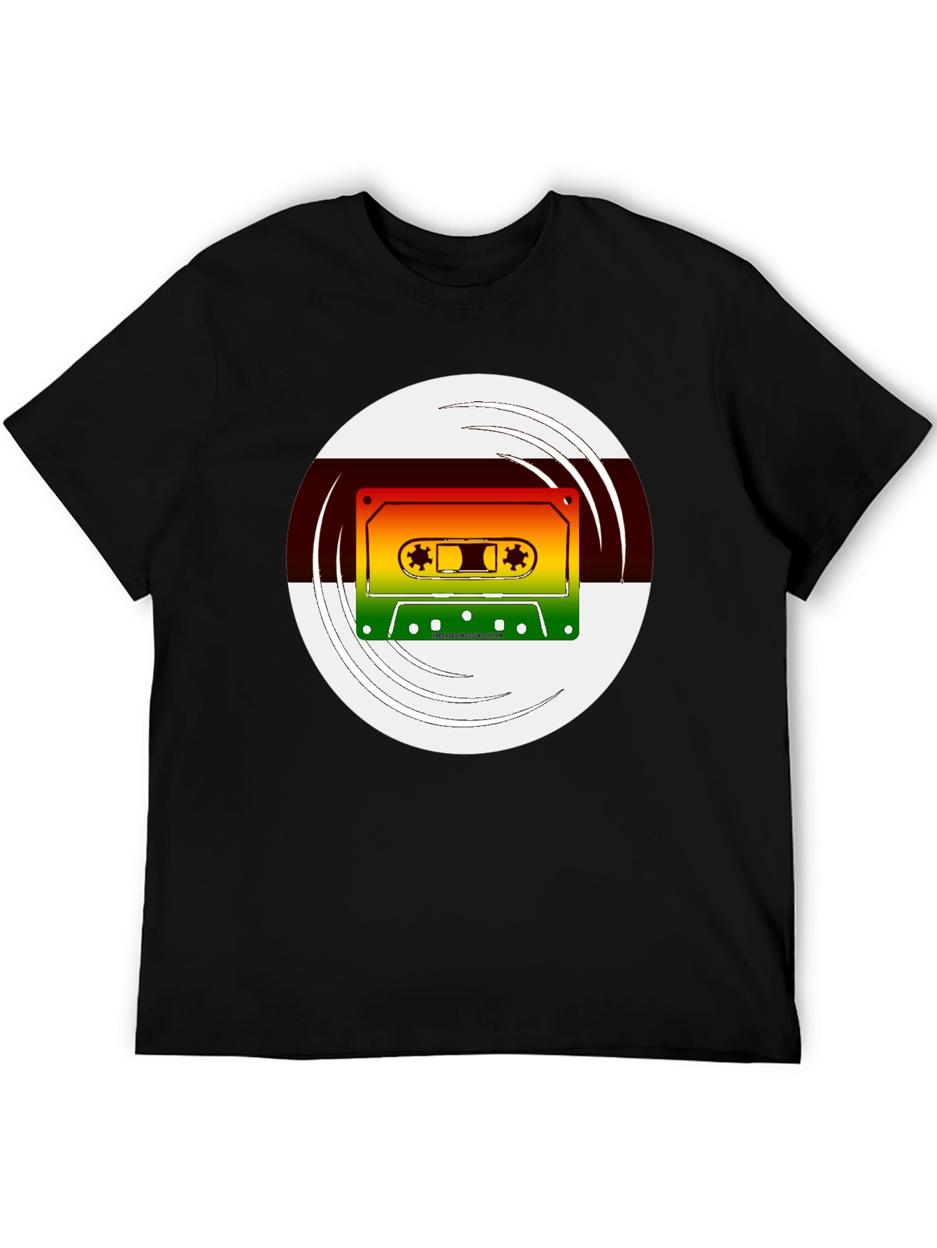 Retro Cassette Graphic T-Shirt - Black