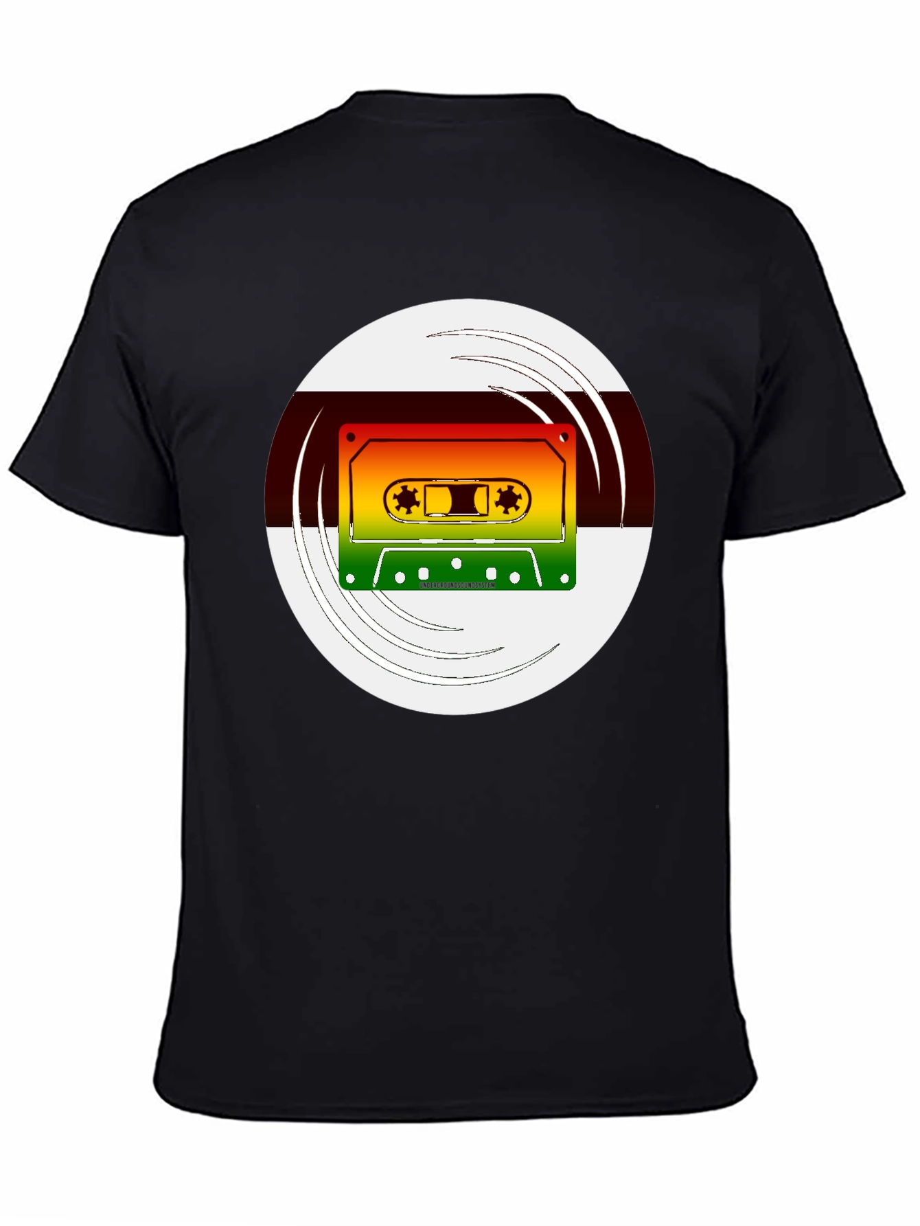 Retro Cassette Graphic T-Shirt - Black