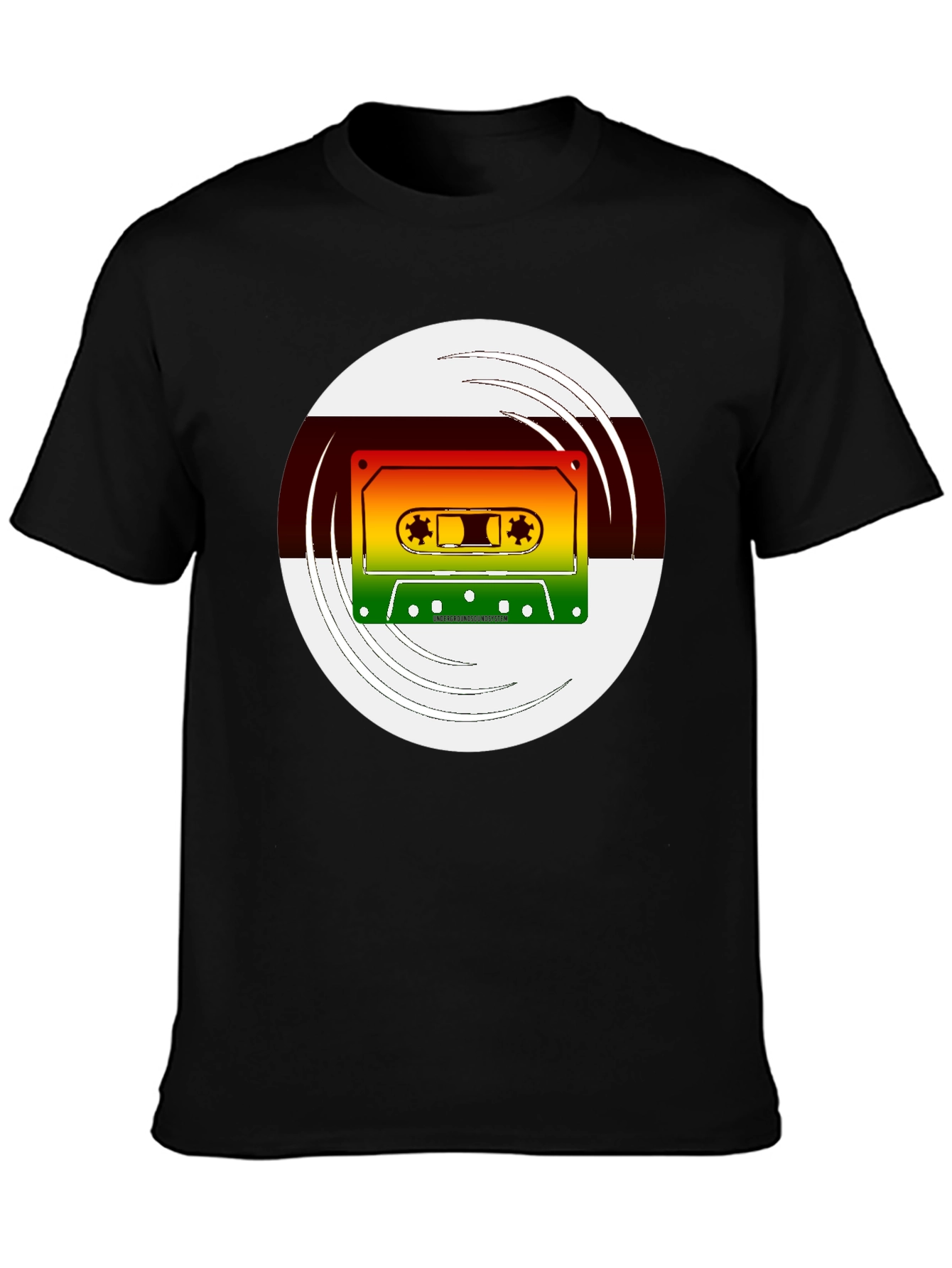 Retro Cassette Graphic T-Shirt - Black