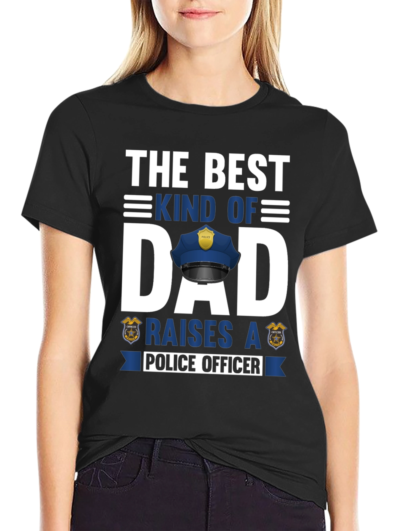Best Kind of Dad Police Officer Graphic T-Shirt