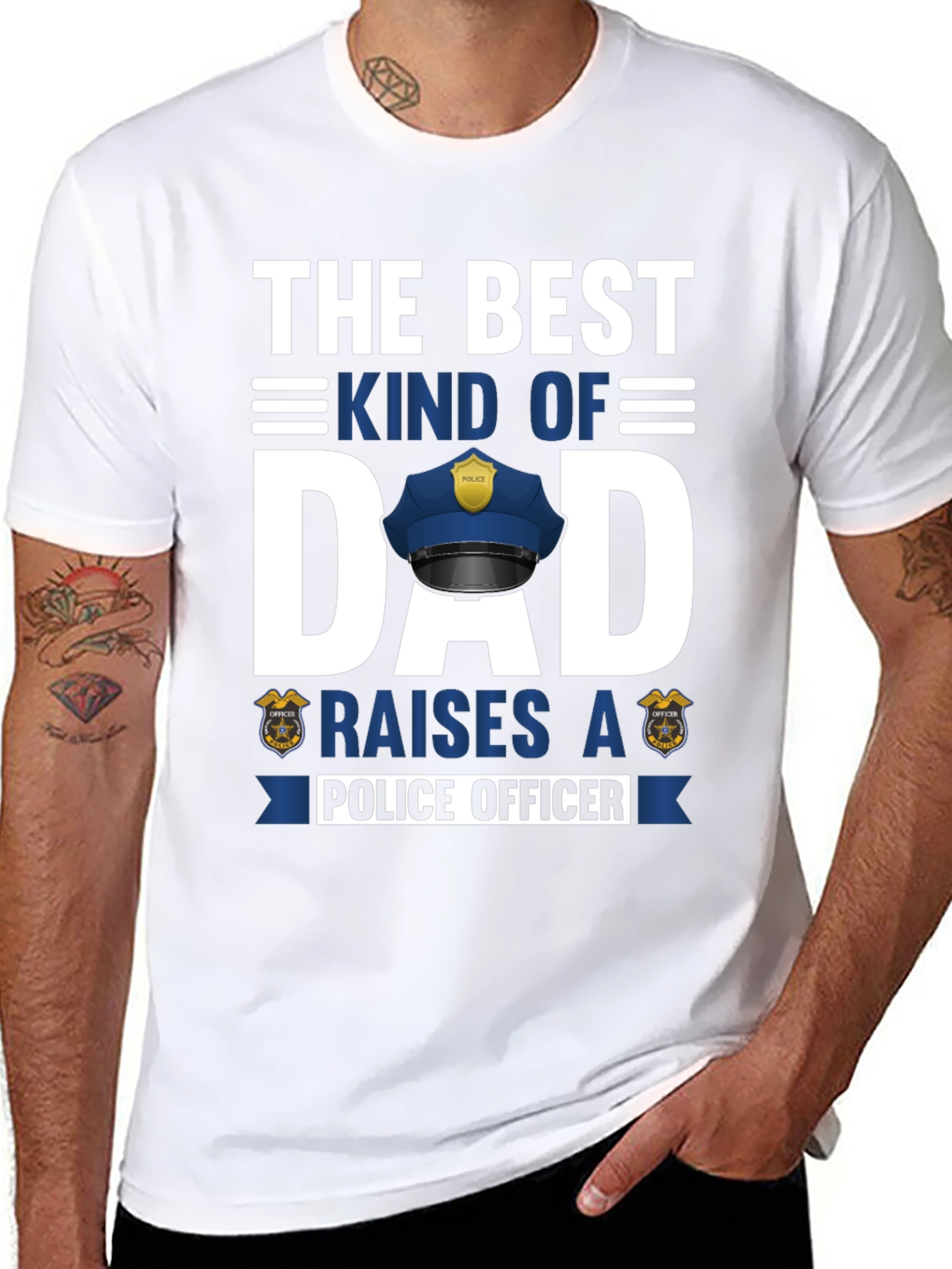 Best Kind of Dad Police Officer Graphic T-Shirt