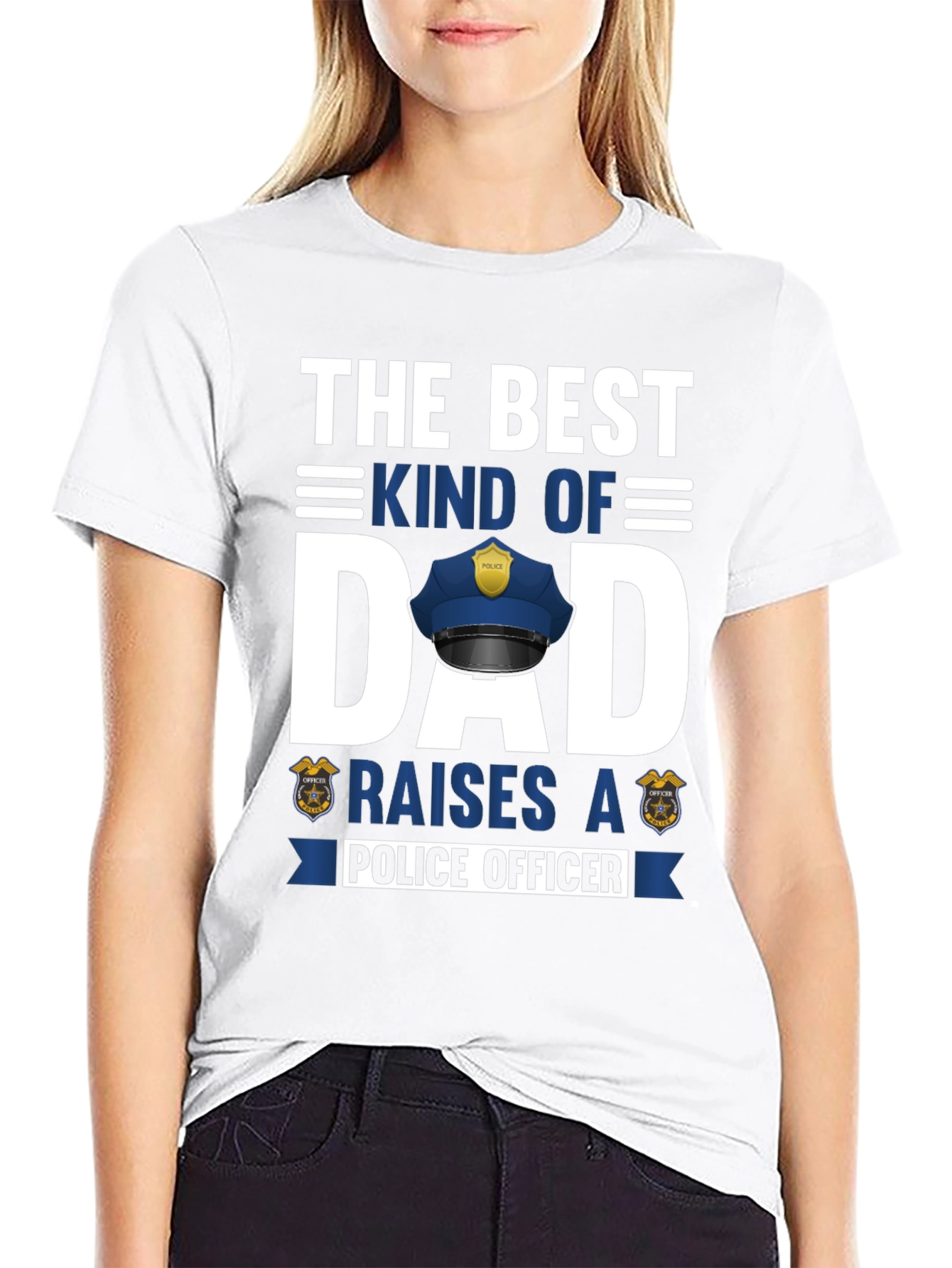 Best Kind of Dad Police Officer Graphic T-Shirt