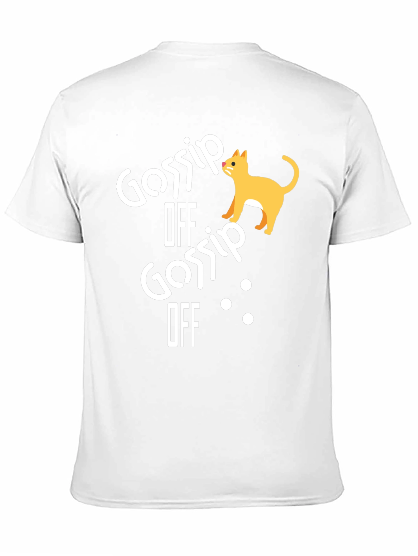 Gossip Off Cat Graphic Tee - Unisex Black T-Shirt