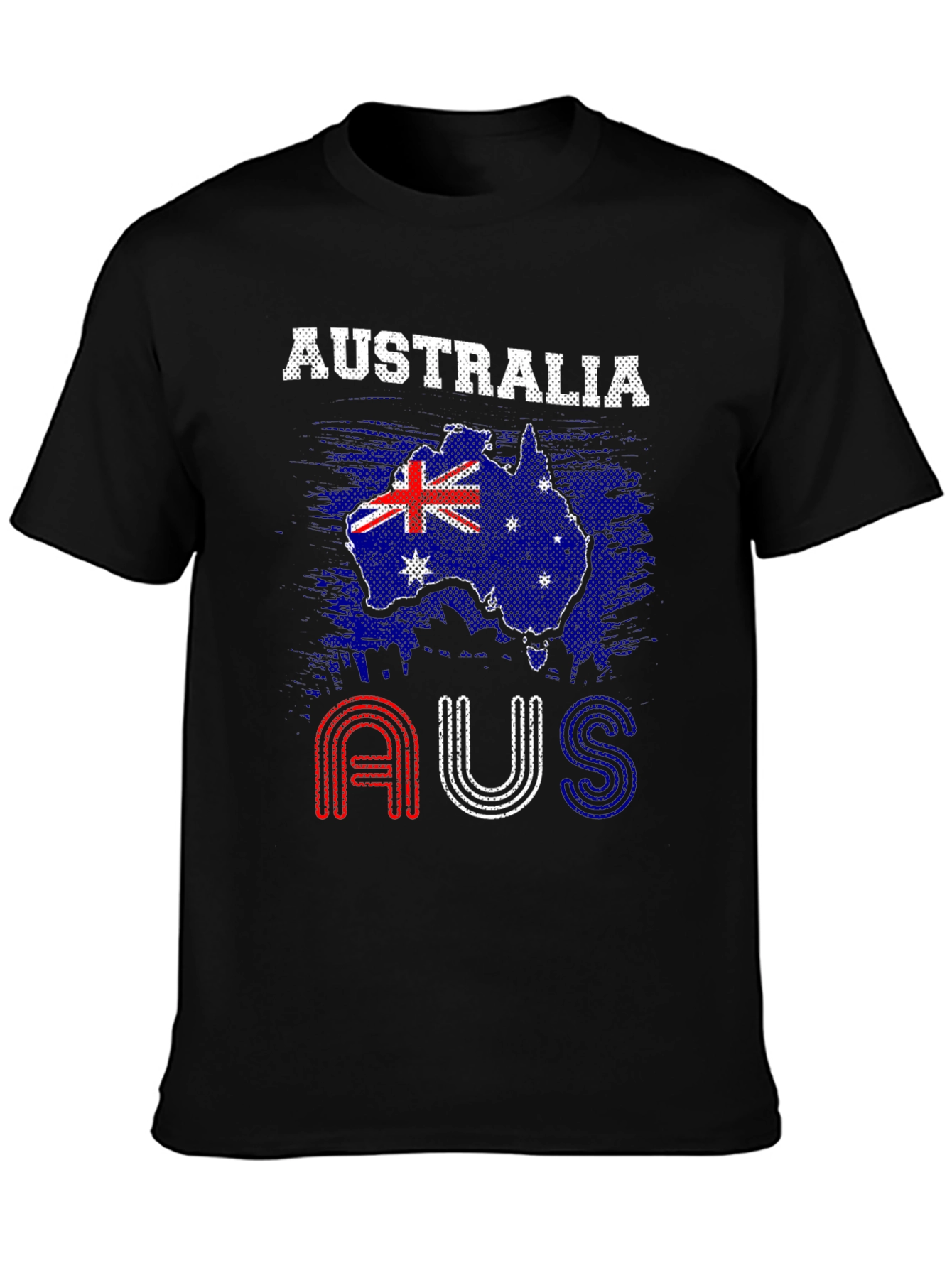 Australia Flag Graphic Tee - Black