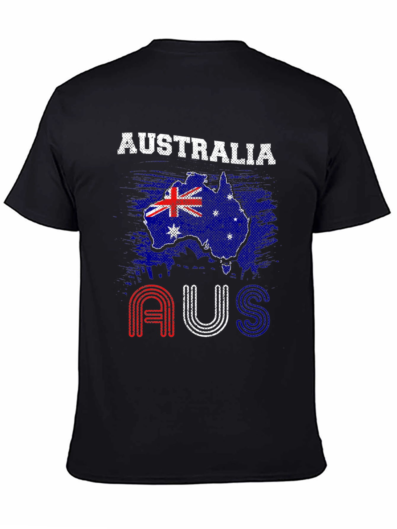 Australia Flag Graphic Tee - Black