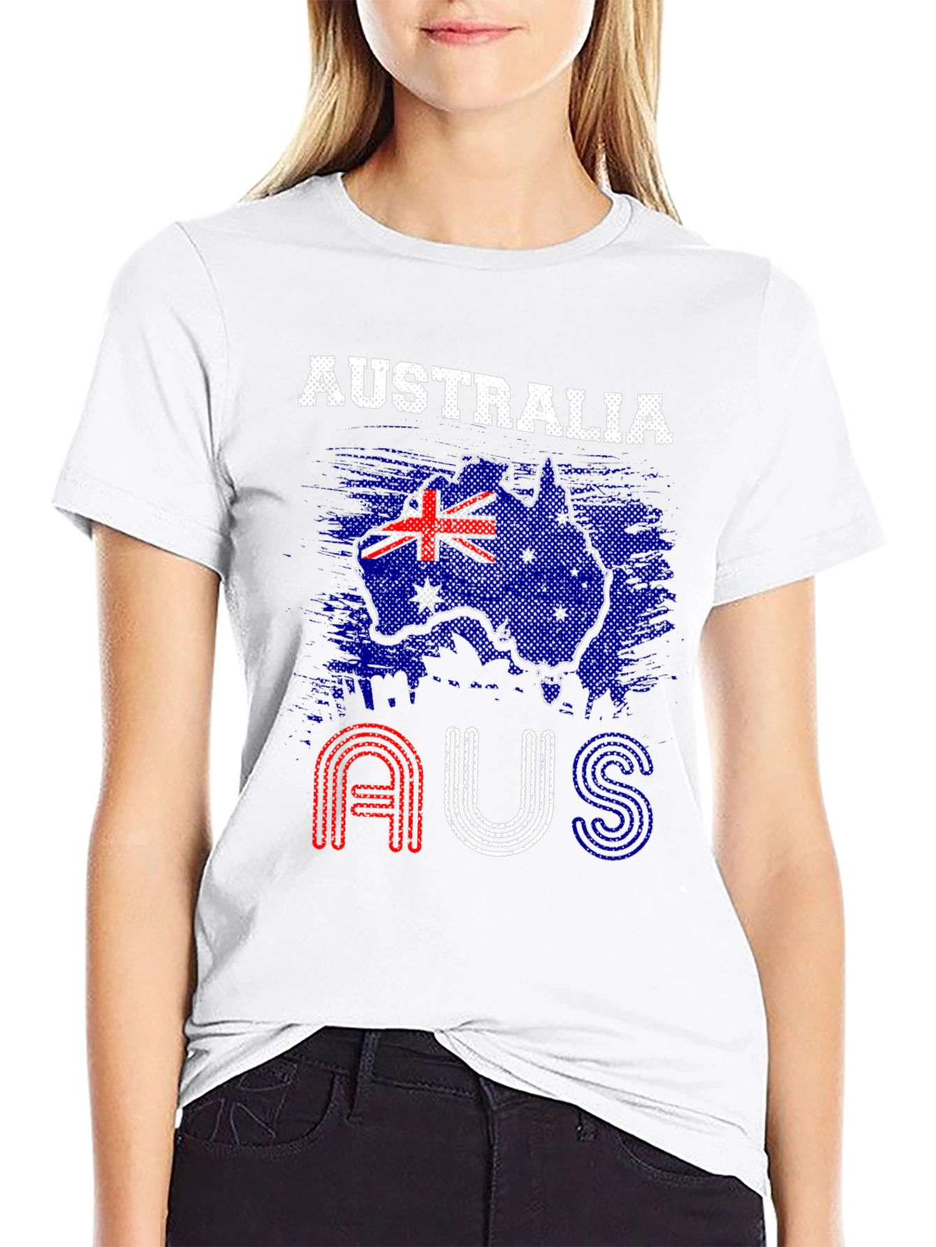 Australia Flag Graphic Tee - Black