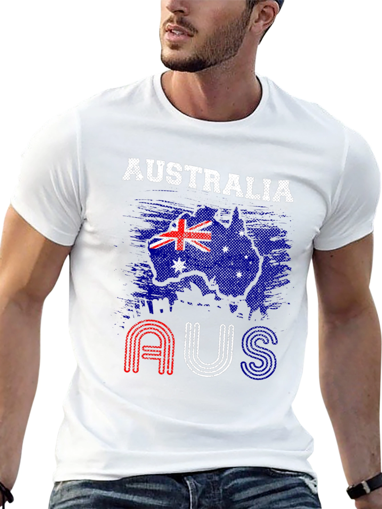 Australia Flag Graphic Tee - Black