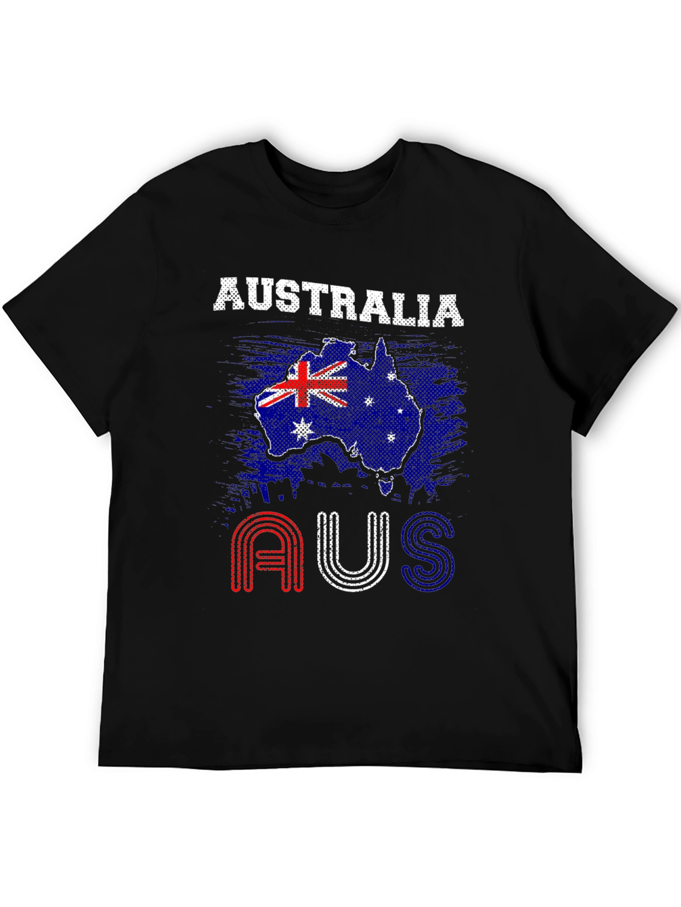 Australia Flag Graphic Tee - Black