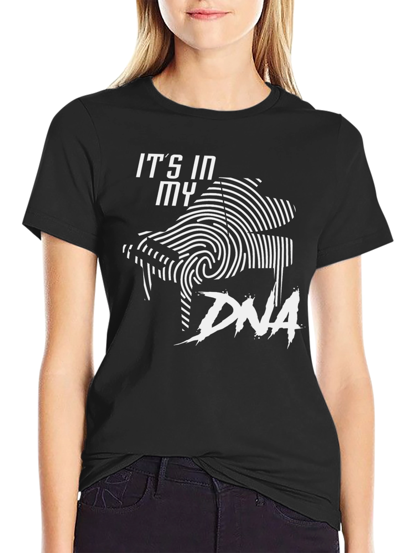 Piano DNA Black T-Shirt - Musician Tee