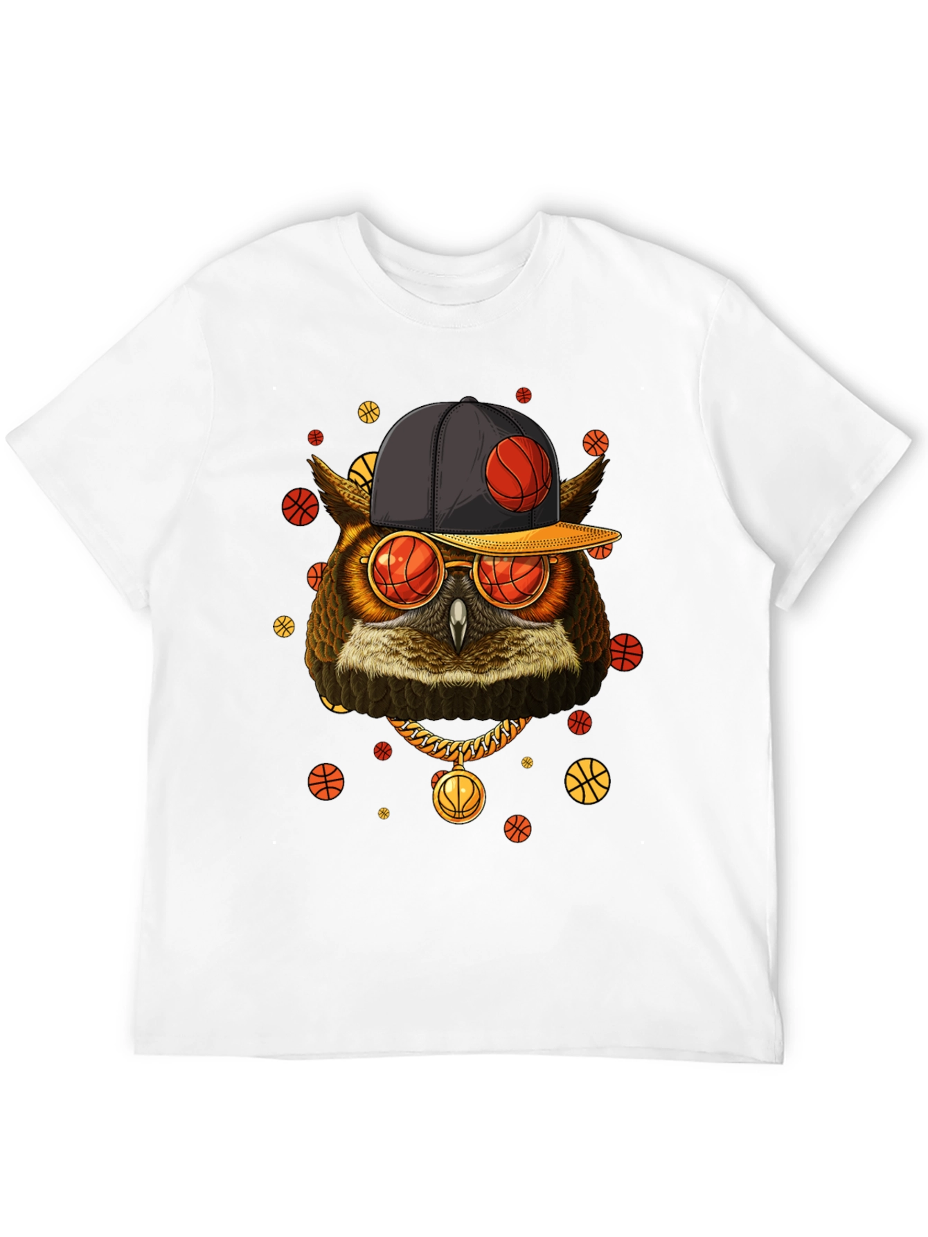 Cool Owl Basketball Graphic Tee