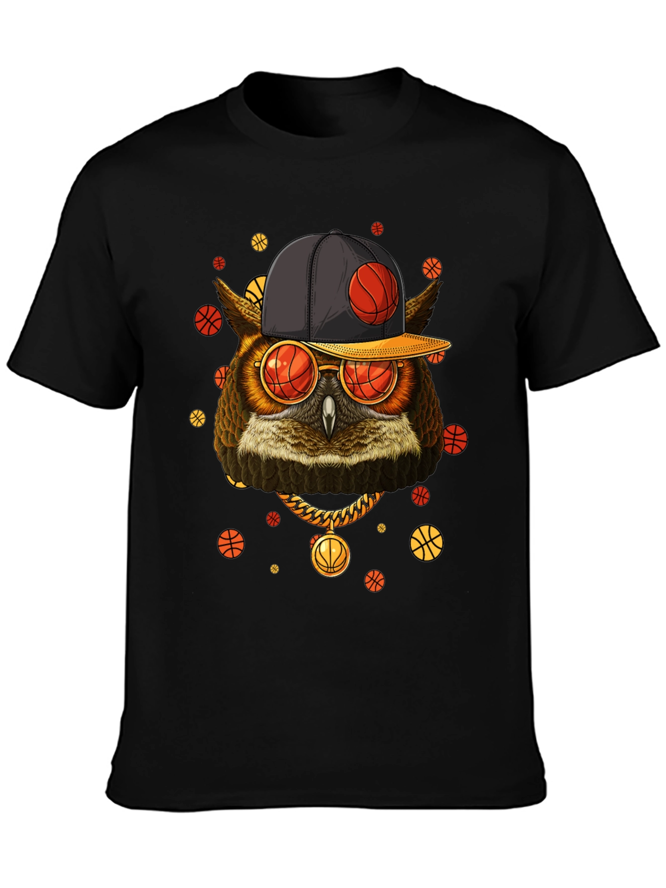 Cool Owl Basketball Graphic Tee