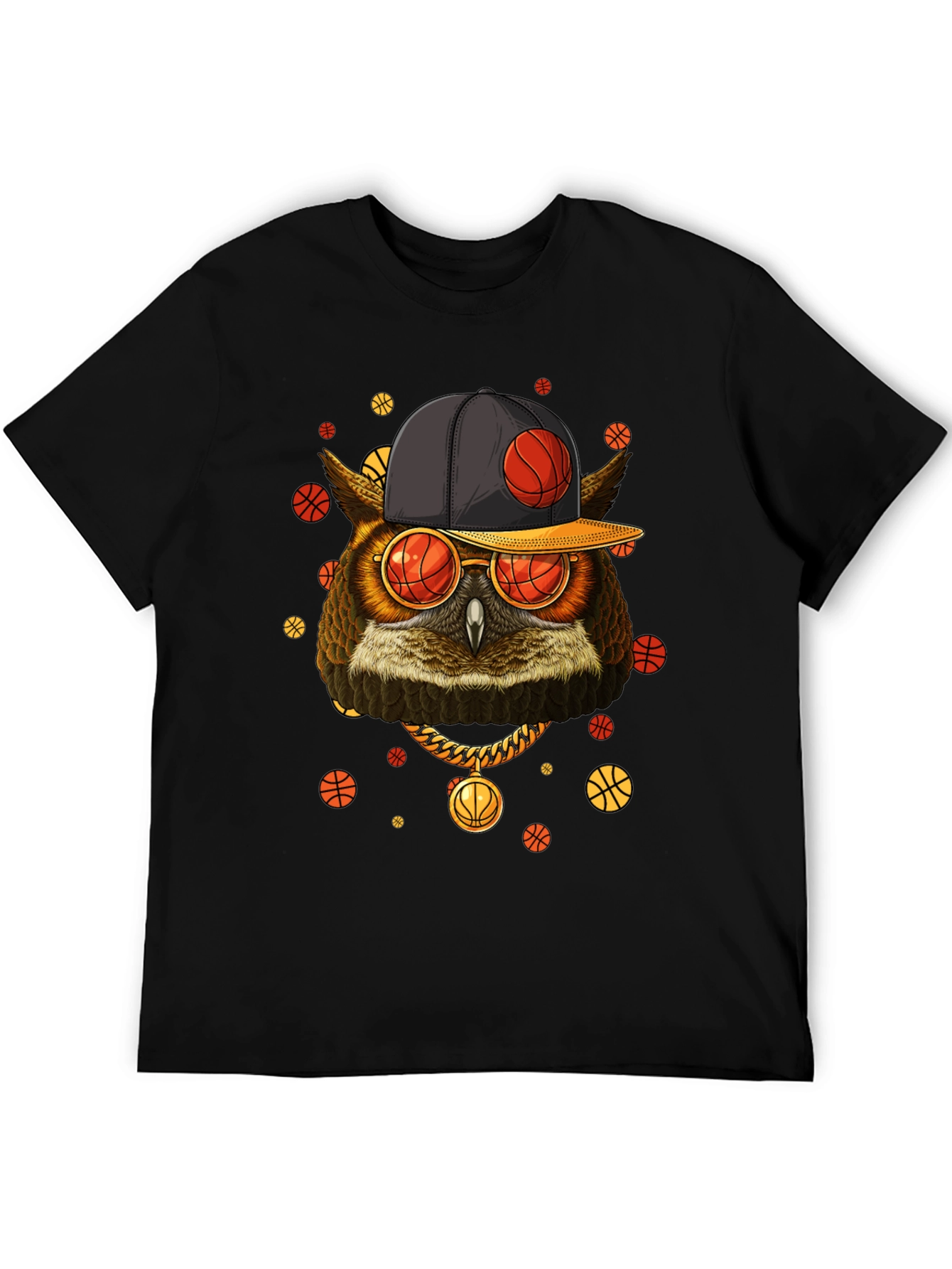 Cool Owl Basketball Graphic Tee