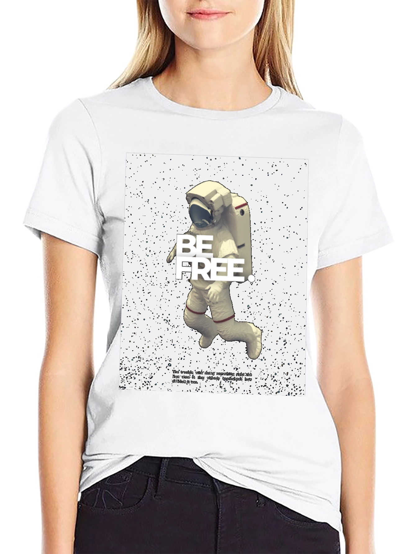 Be Free Astronaut Graphic T-Shirt