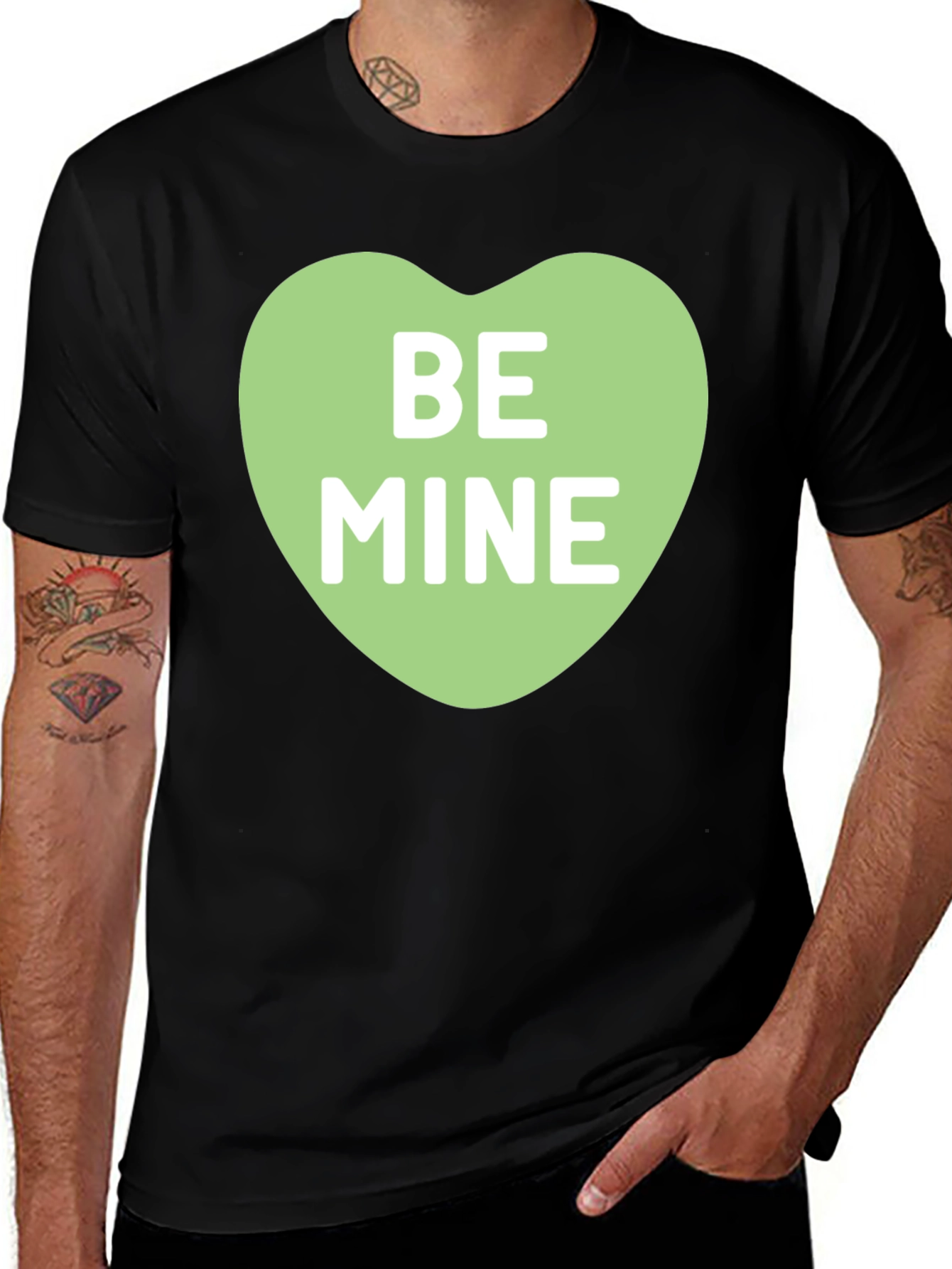Be Mine Heart Graphic Tee - Valentines Day