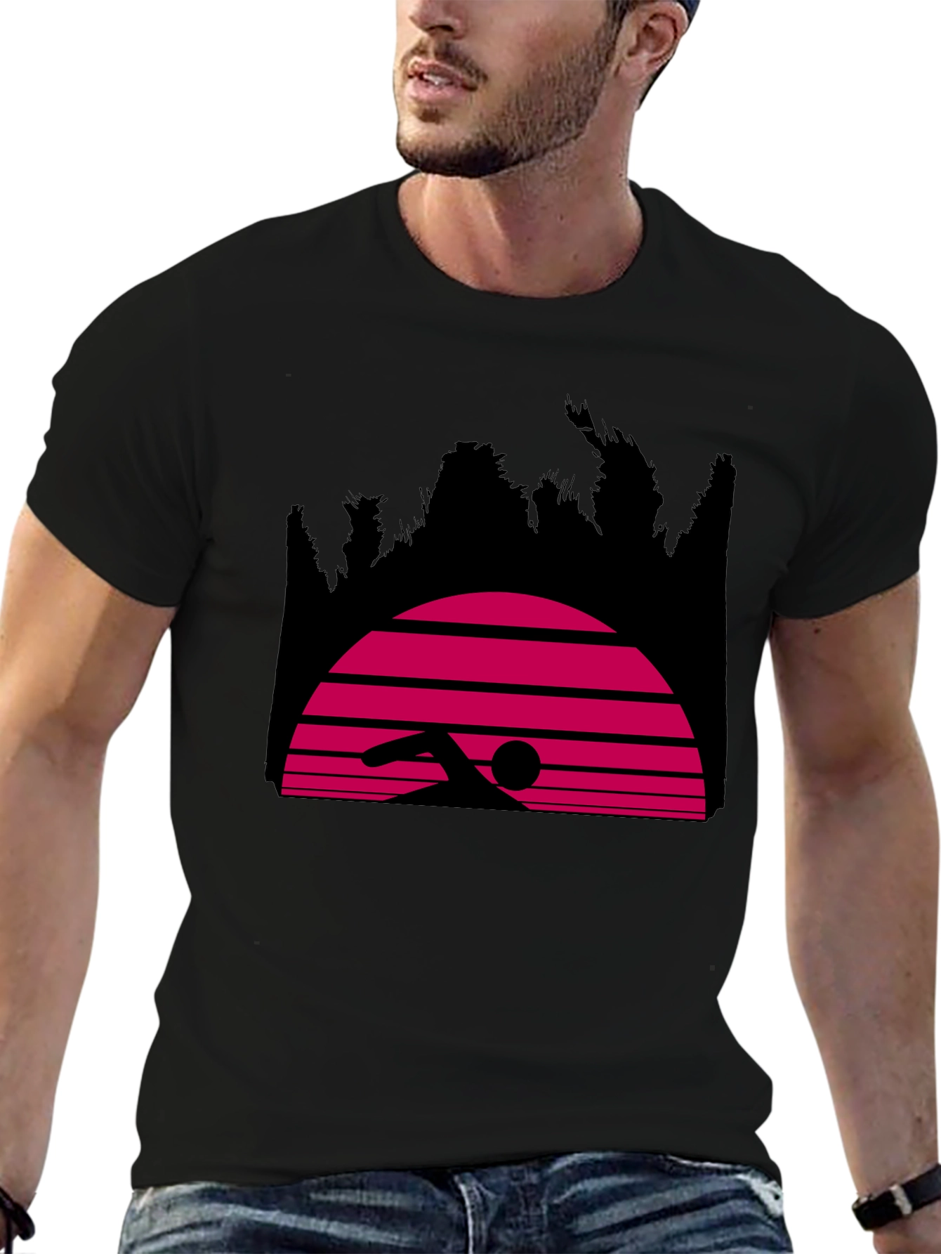 Retro Swimmer Graphic Tee