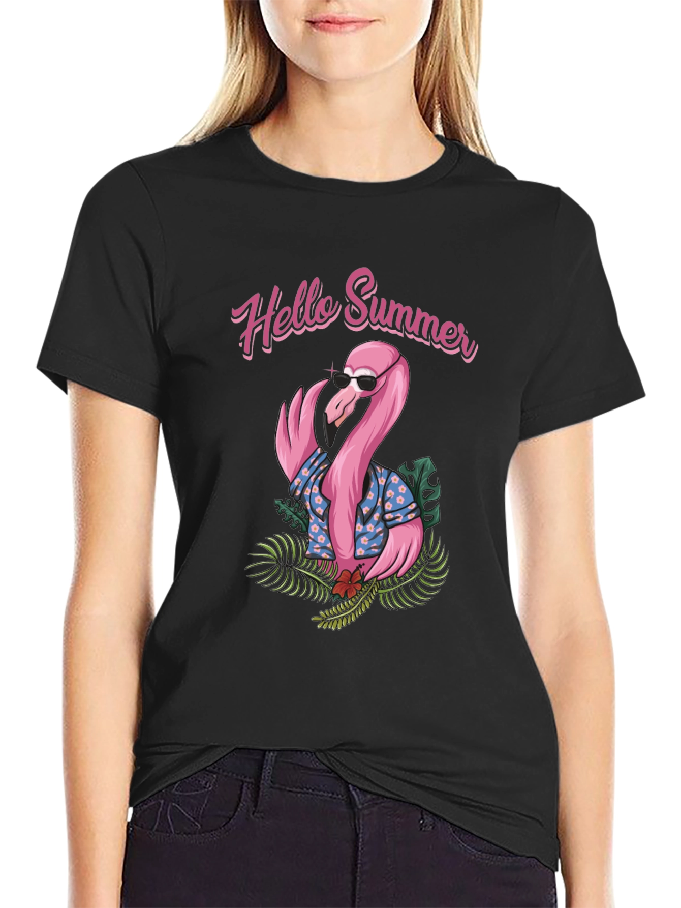 Cool Flamingo Summer Graphic Tee