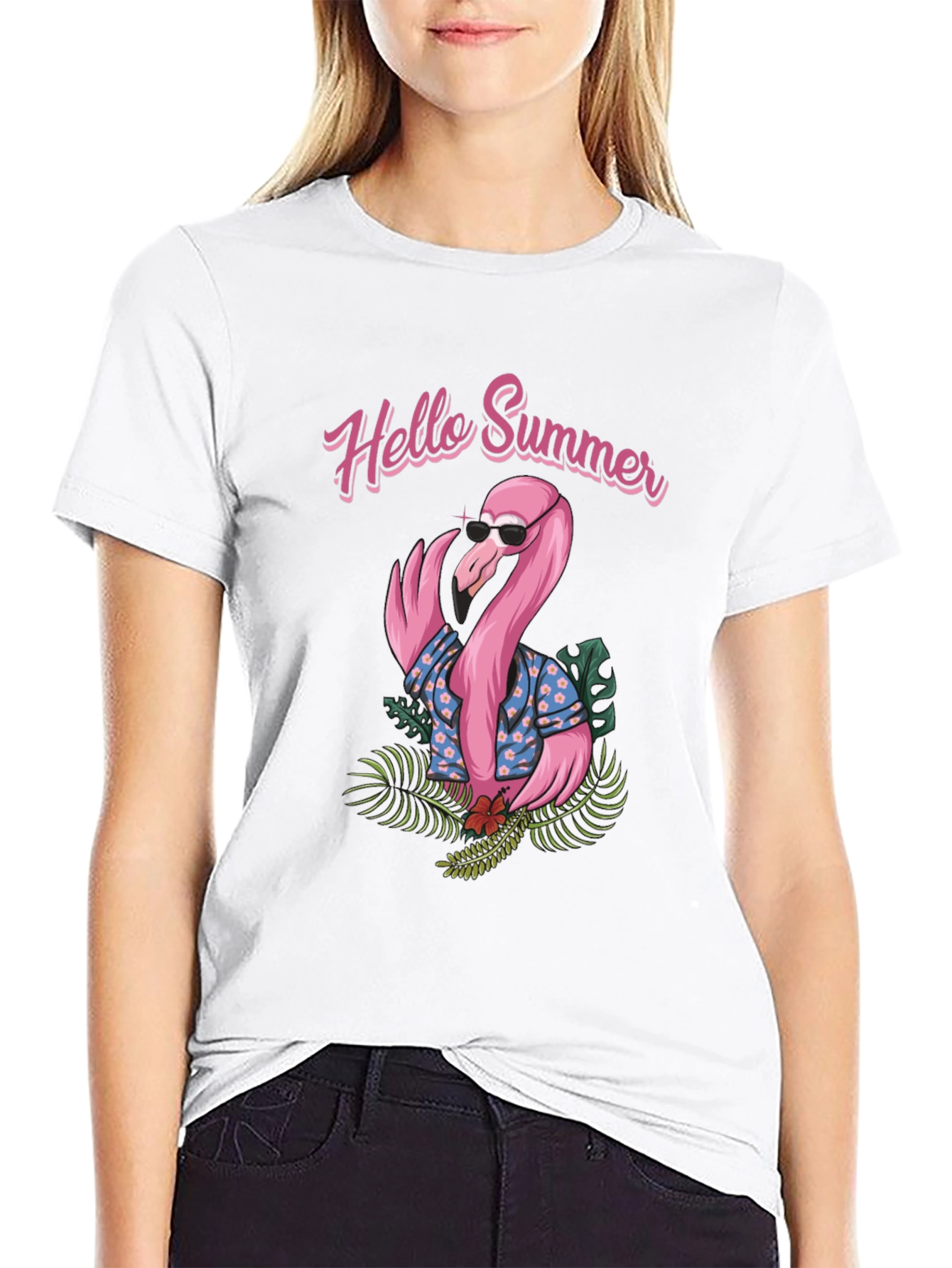 Cool Flamingo Summer Graphic Tee
