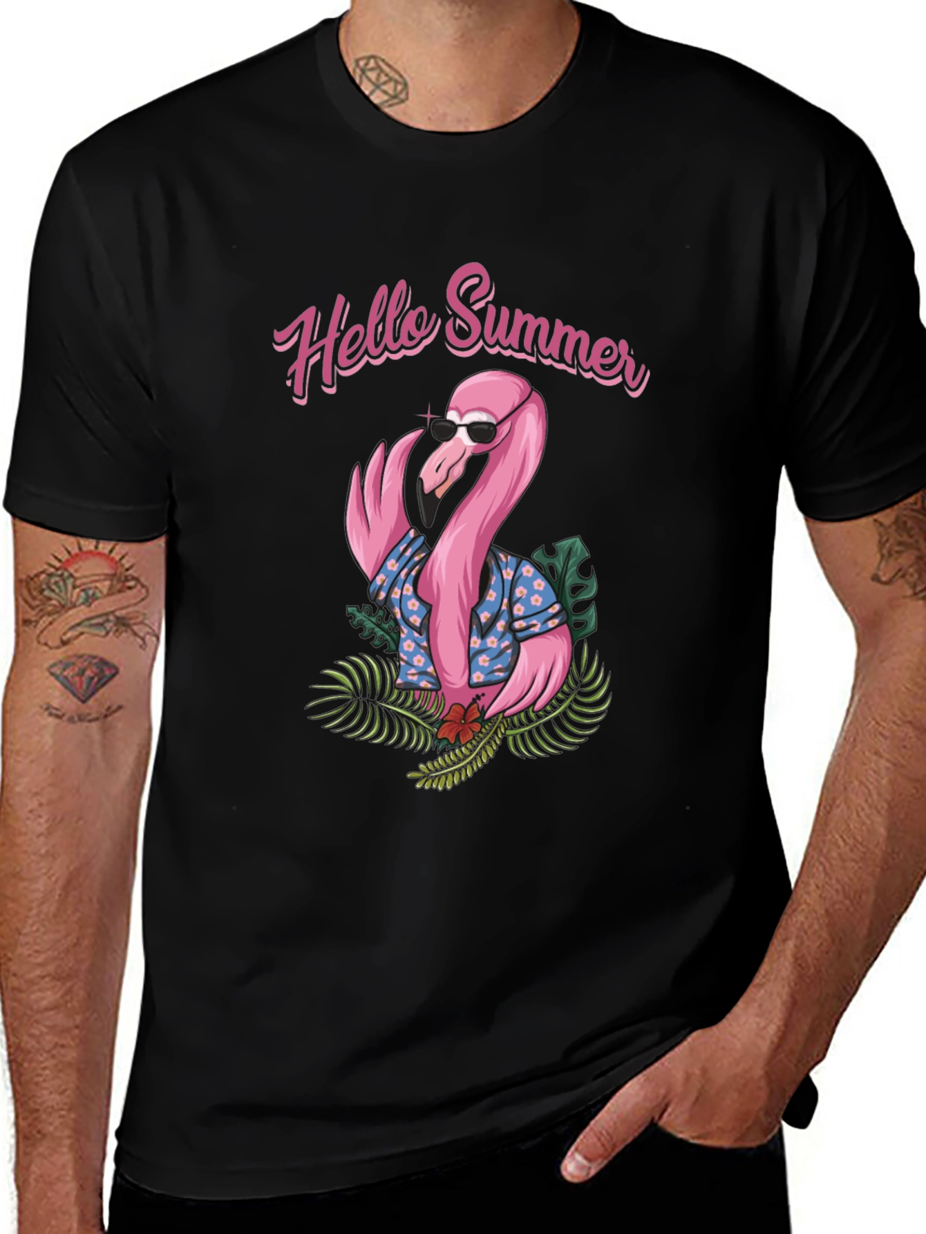 Cool Flamingo Summer Graphic Tee