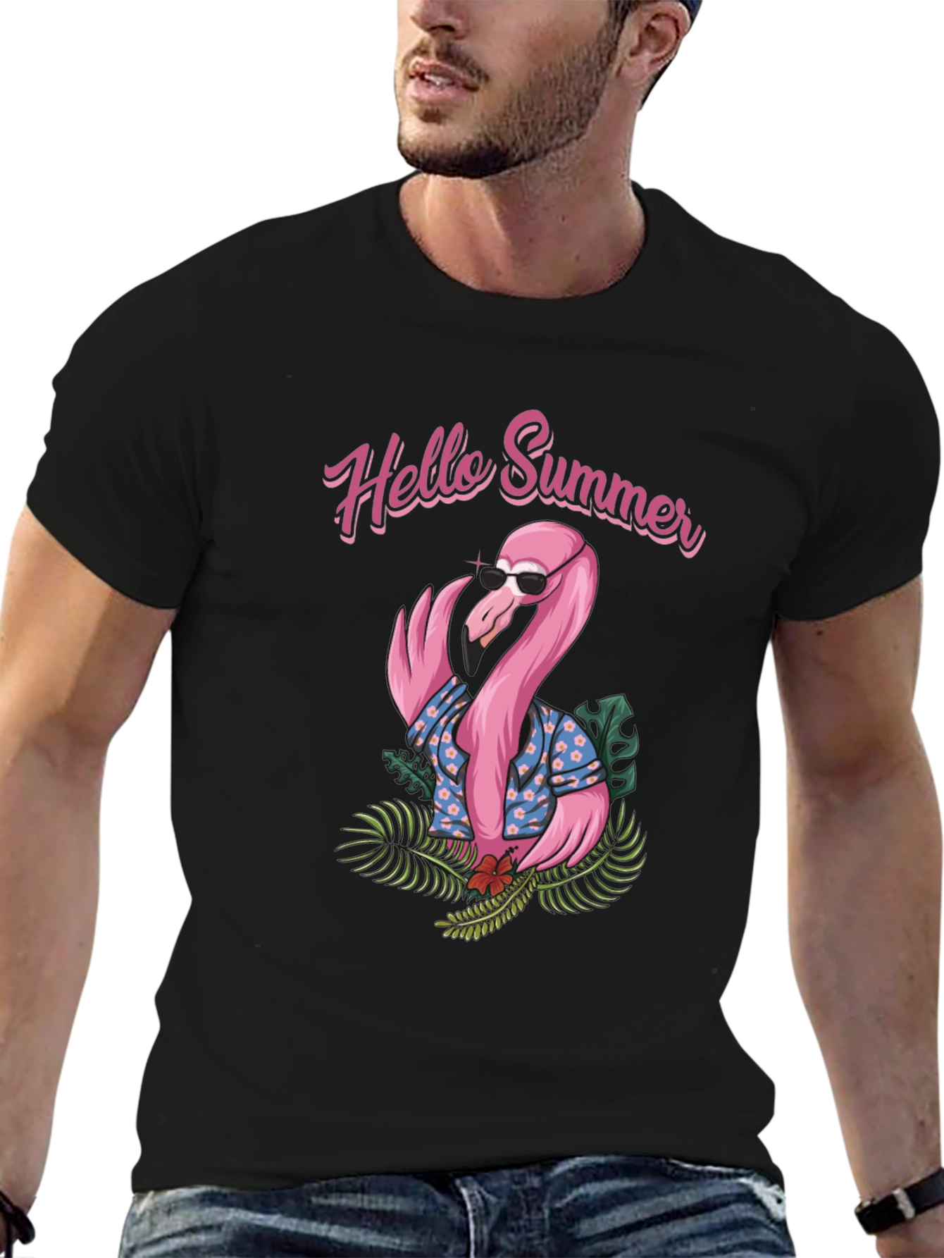 Cool Flamingo Summer Graphic Tee