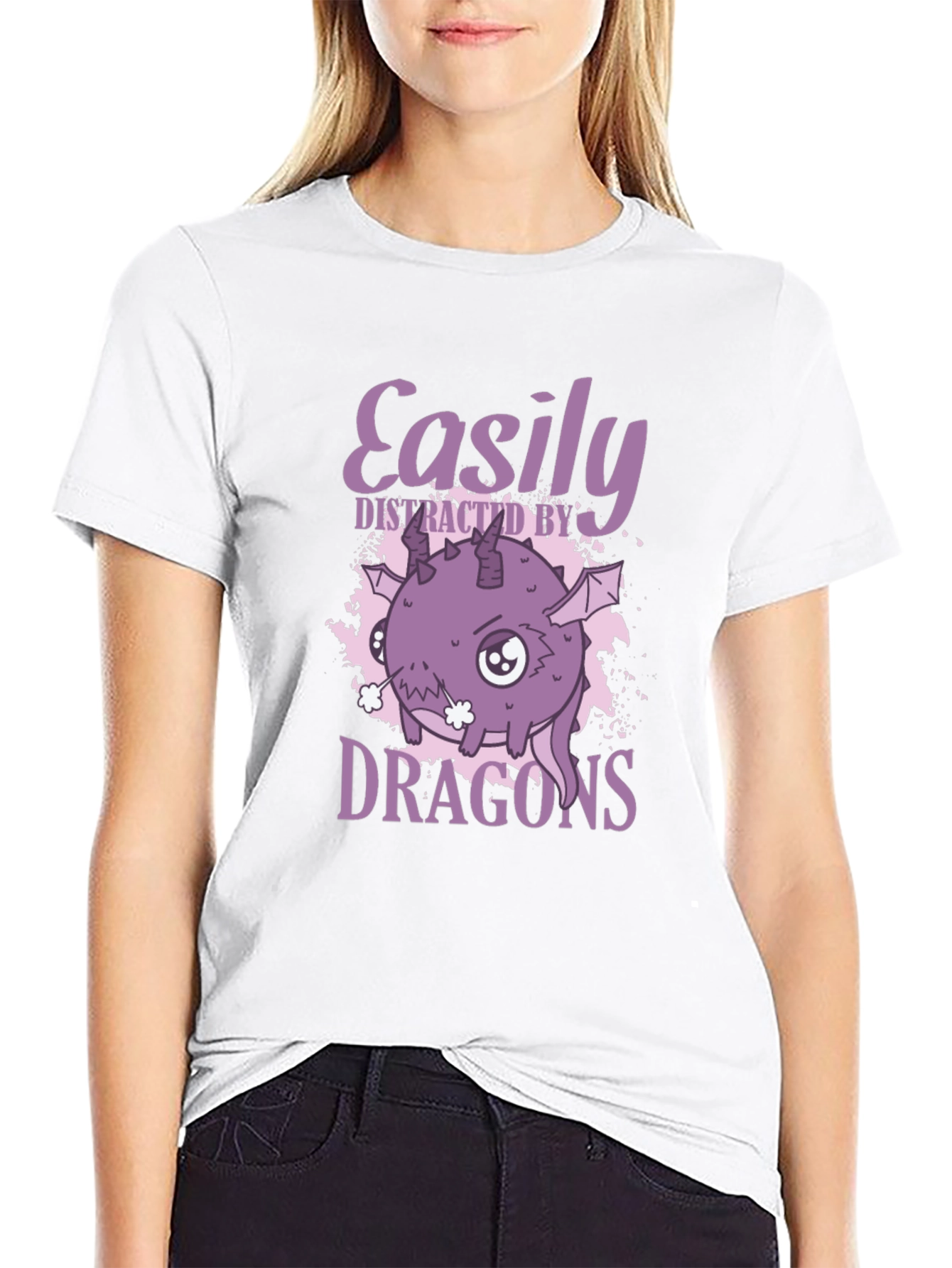 Easily Distracted By Dragons Graphic T-Shirt