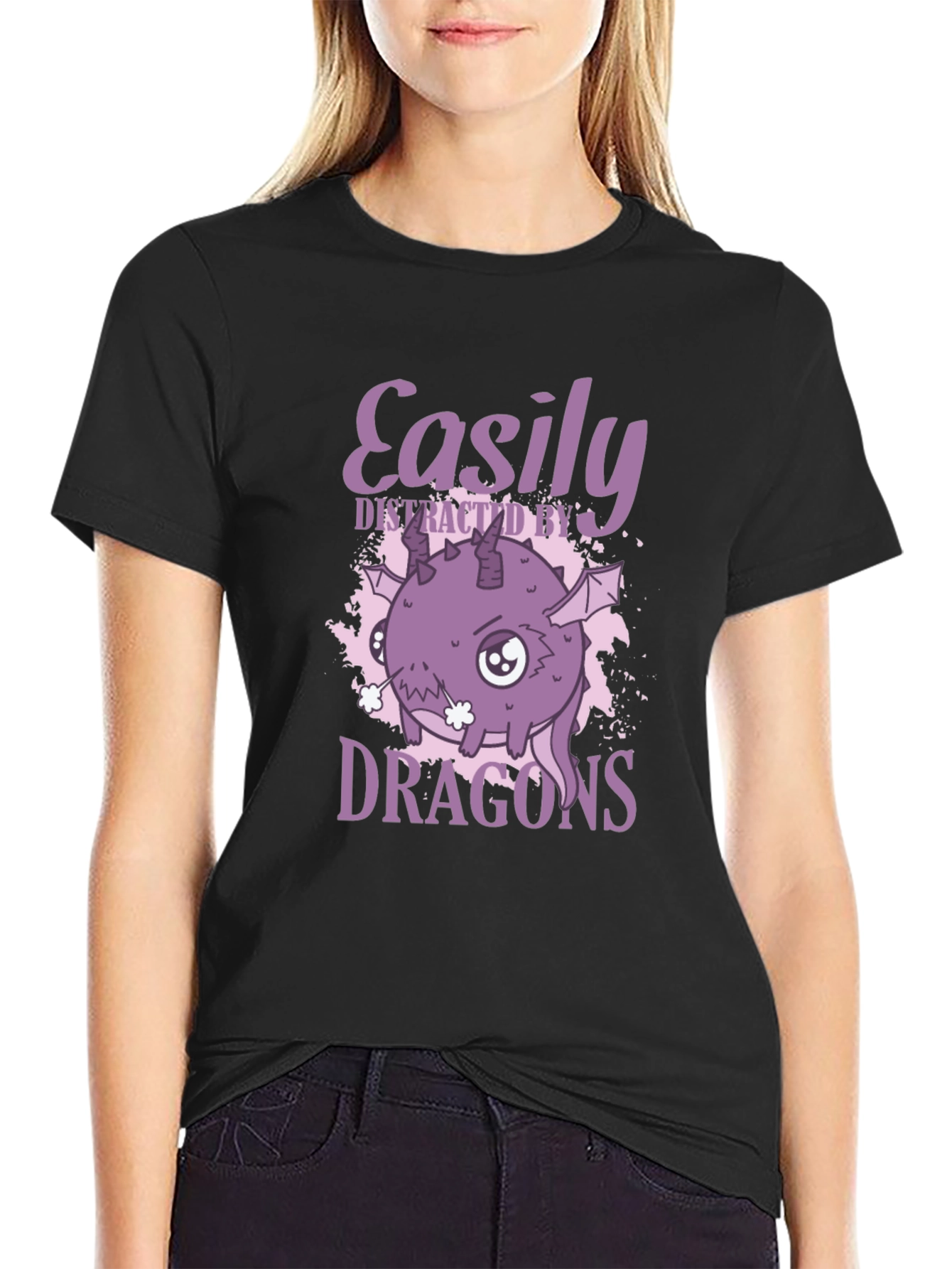 Easily Distracted By Dragons Graphic T-Shirt
