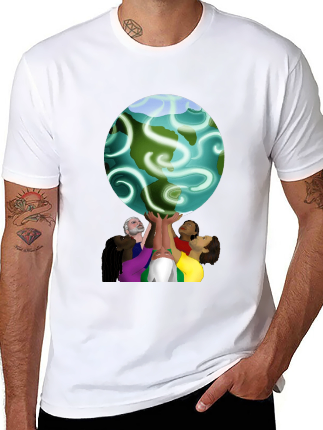 Unity Globe Graphic Tee - Black