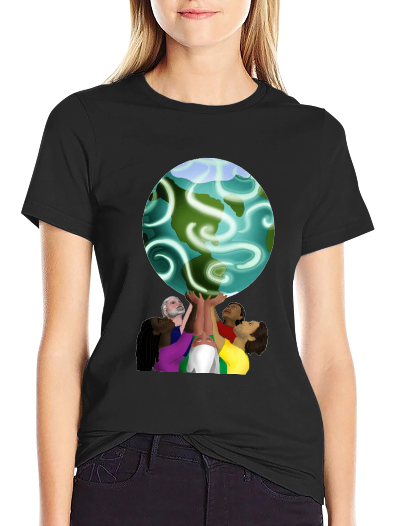 Unity Globe Graphic Tee - Black