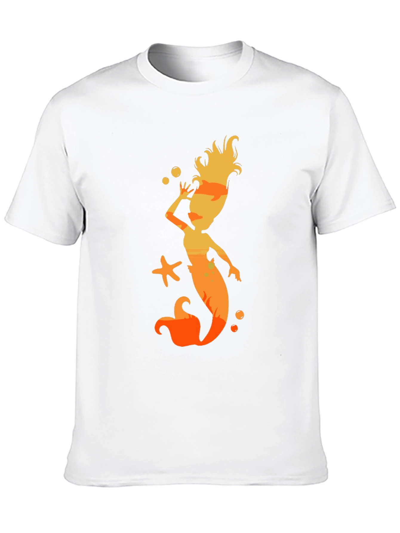 Mermaid Silhouette Graphic Black T-Shirt