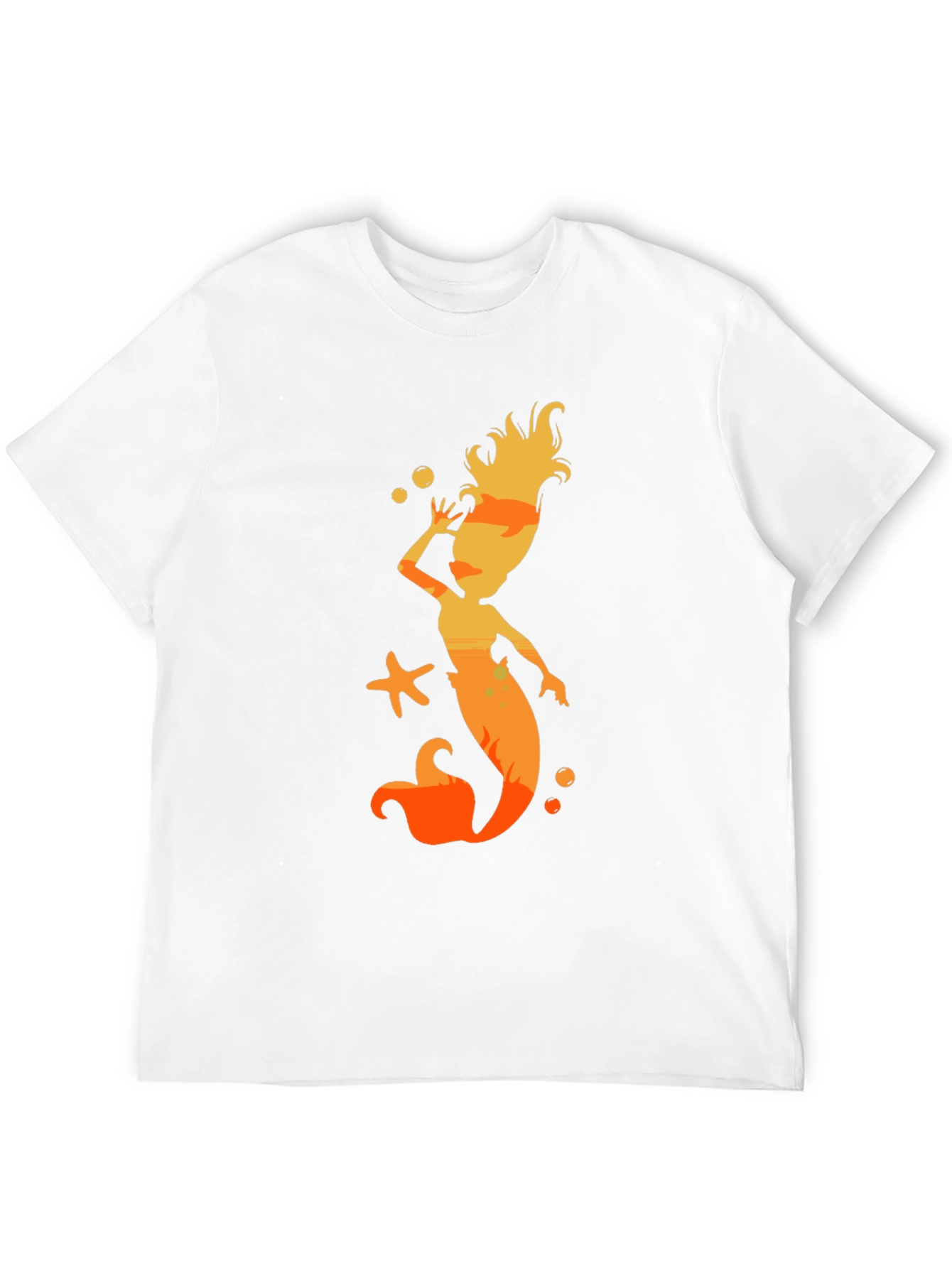 Mermaid Silhouette Graphic Black T-Shirt