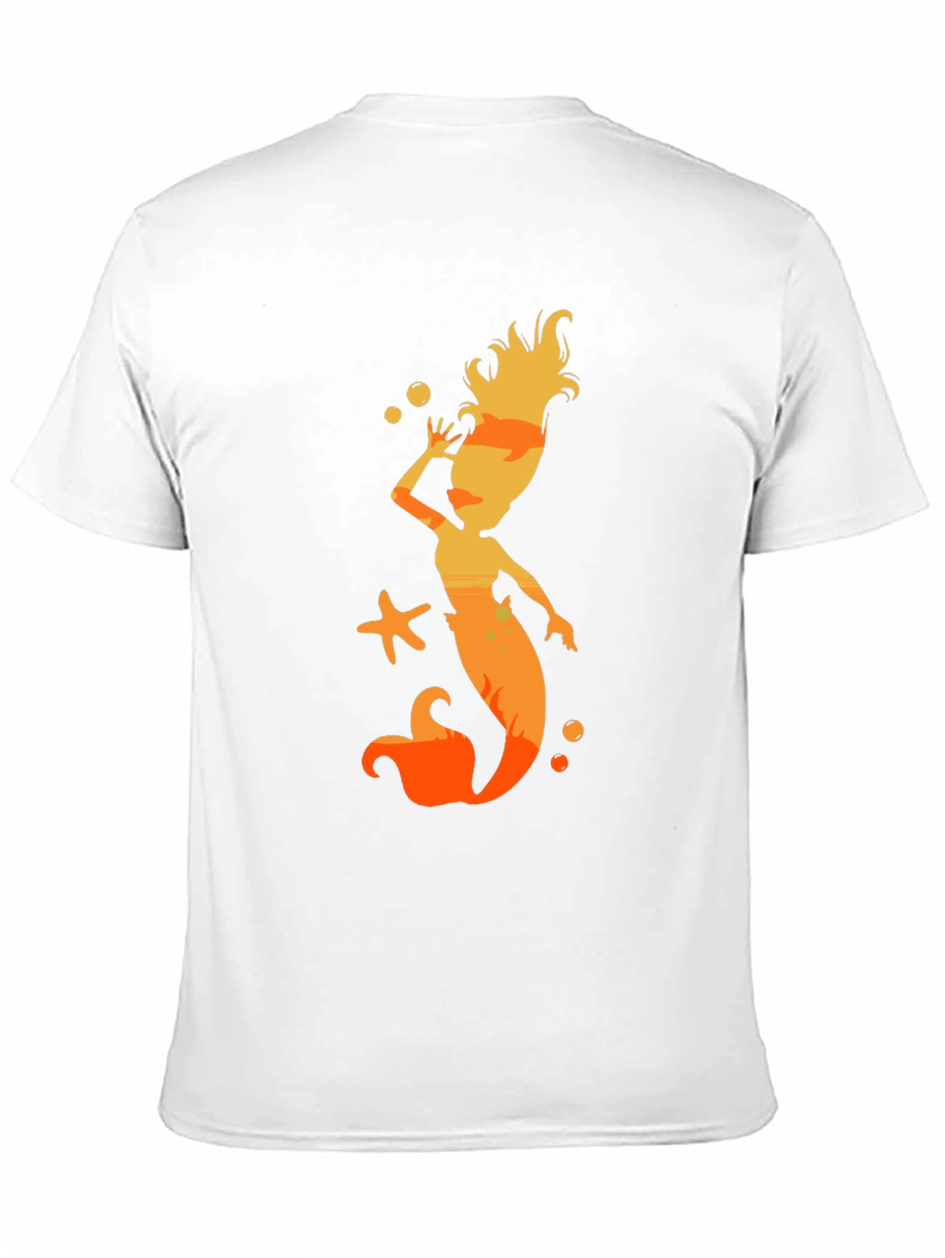 Mermaid Silhouette Graphic Black T-Shirt
