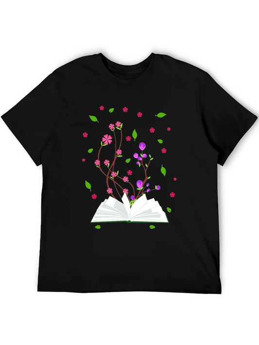 Bookish Bloom Tee - Novelty Floral Book T-Shirt