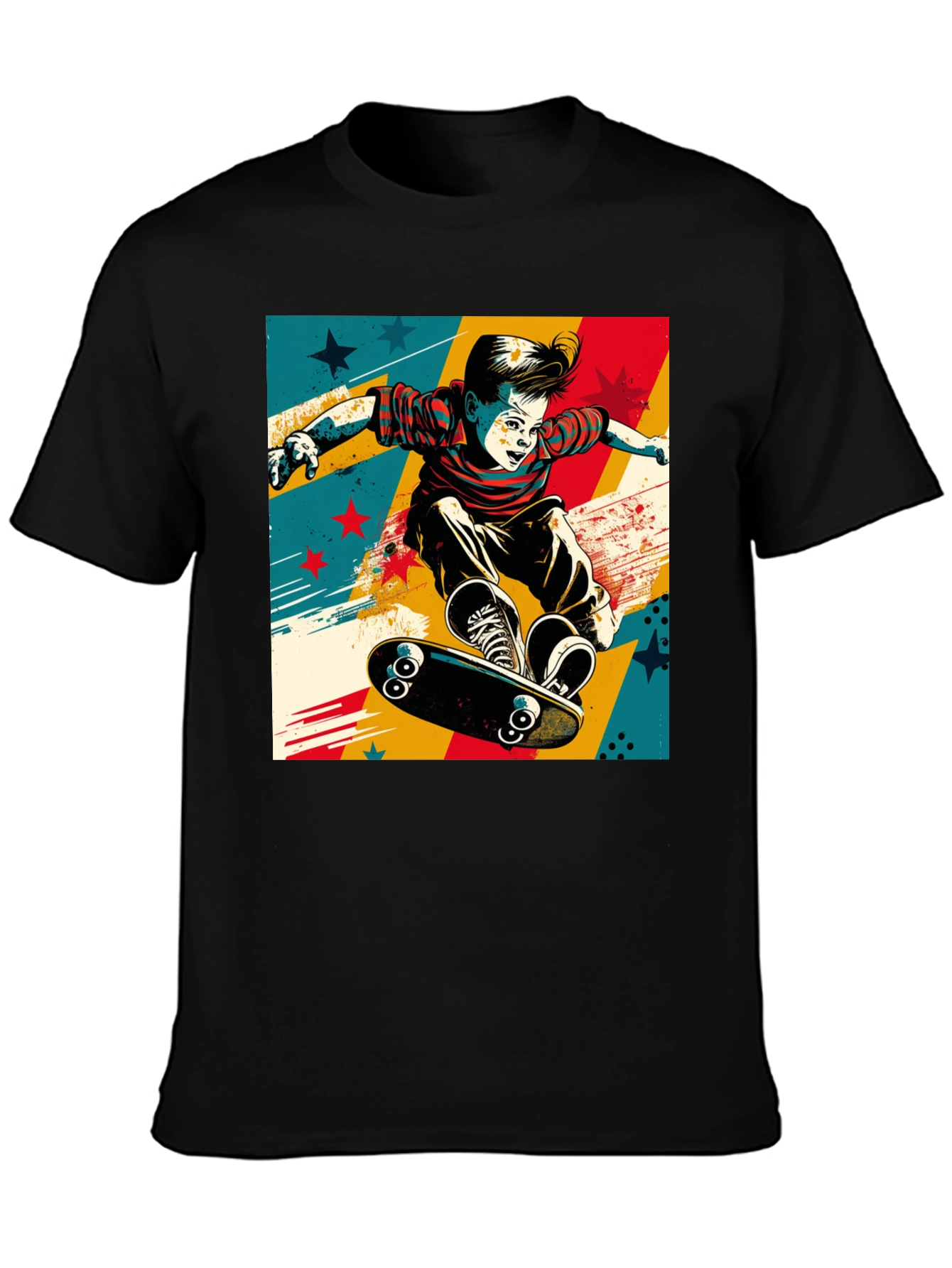 Skateboarding Kid Graphic Tee