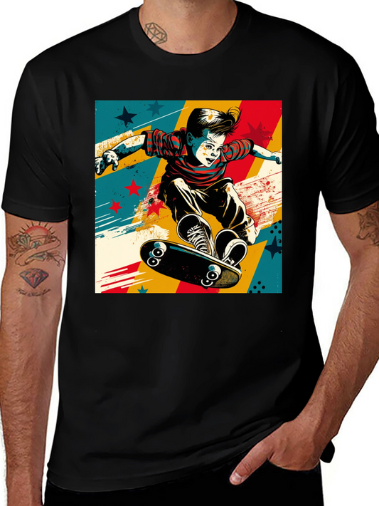 Skateboarding Kid Graphic Tee