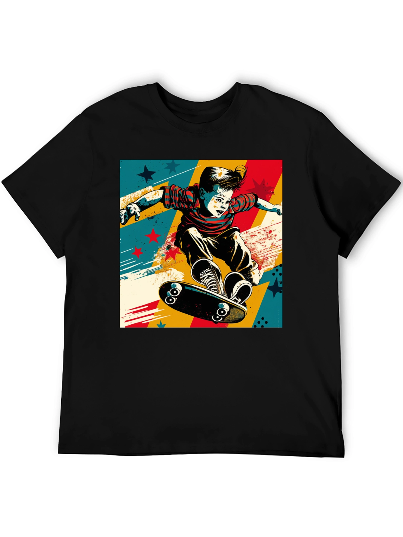 Skateboarding Kid Graphic Tee