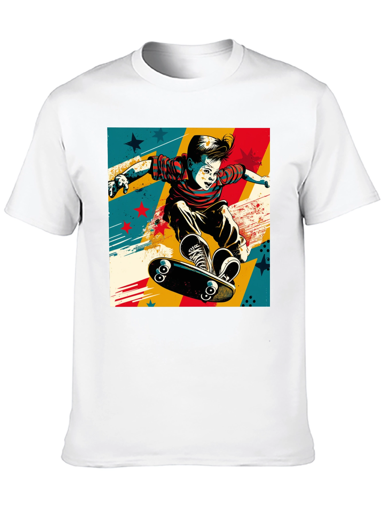 Skateboarding Kid Graphic Tee