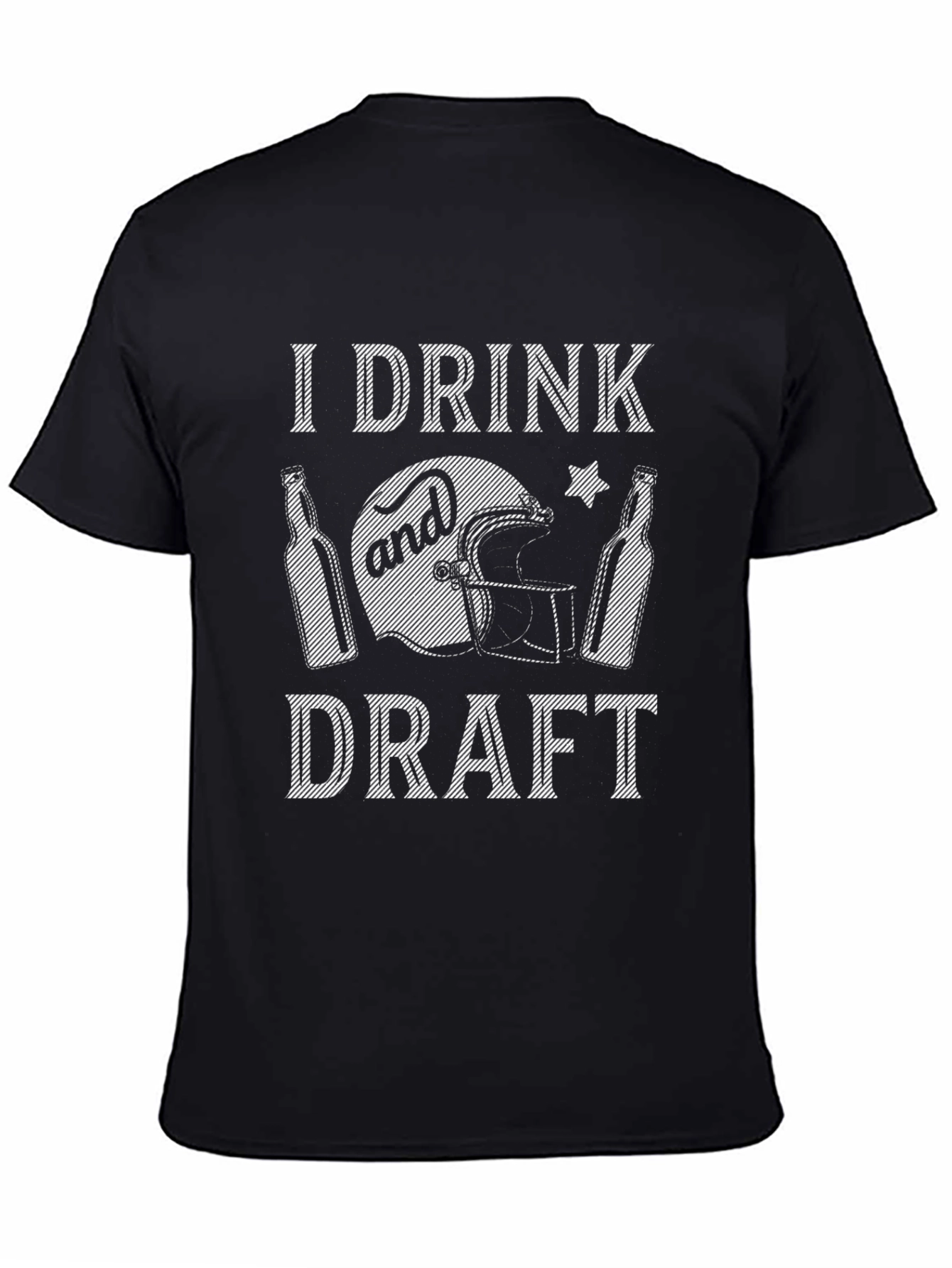 I Drink and Draft Football Graphic T-Shirt