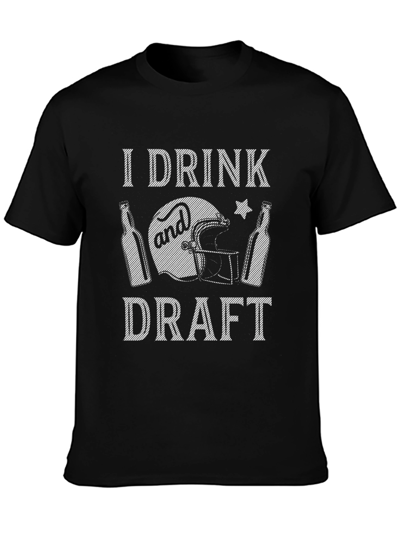 I Drink and Draft Football Graphic T-Shirt