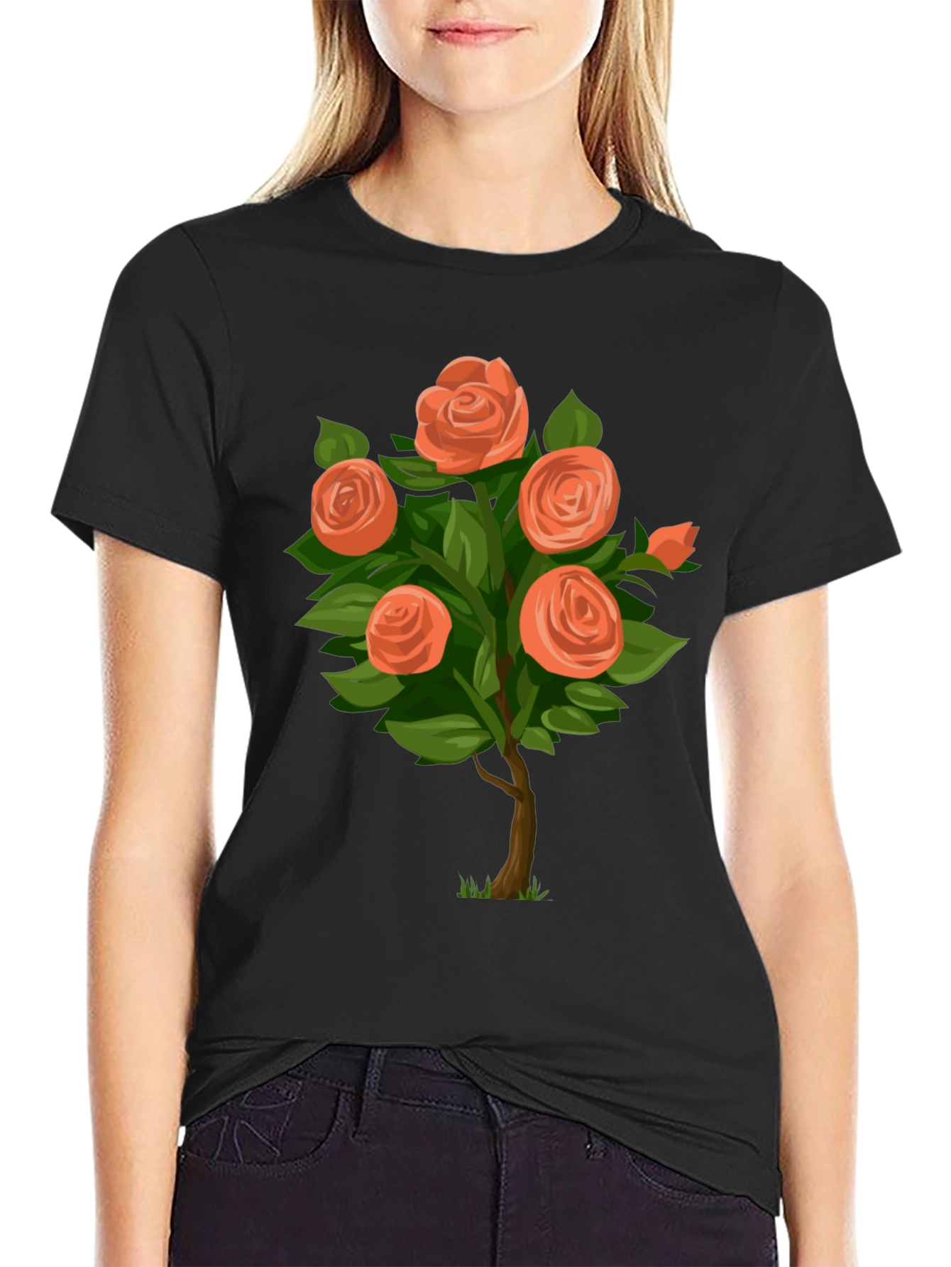 Floral Rose Bush Graphic Tee