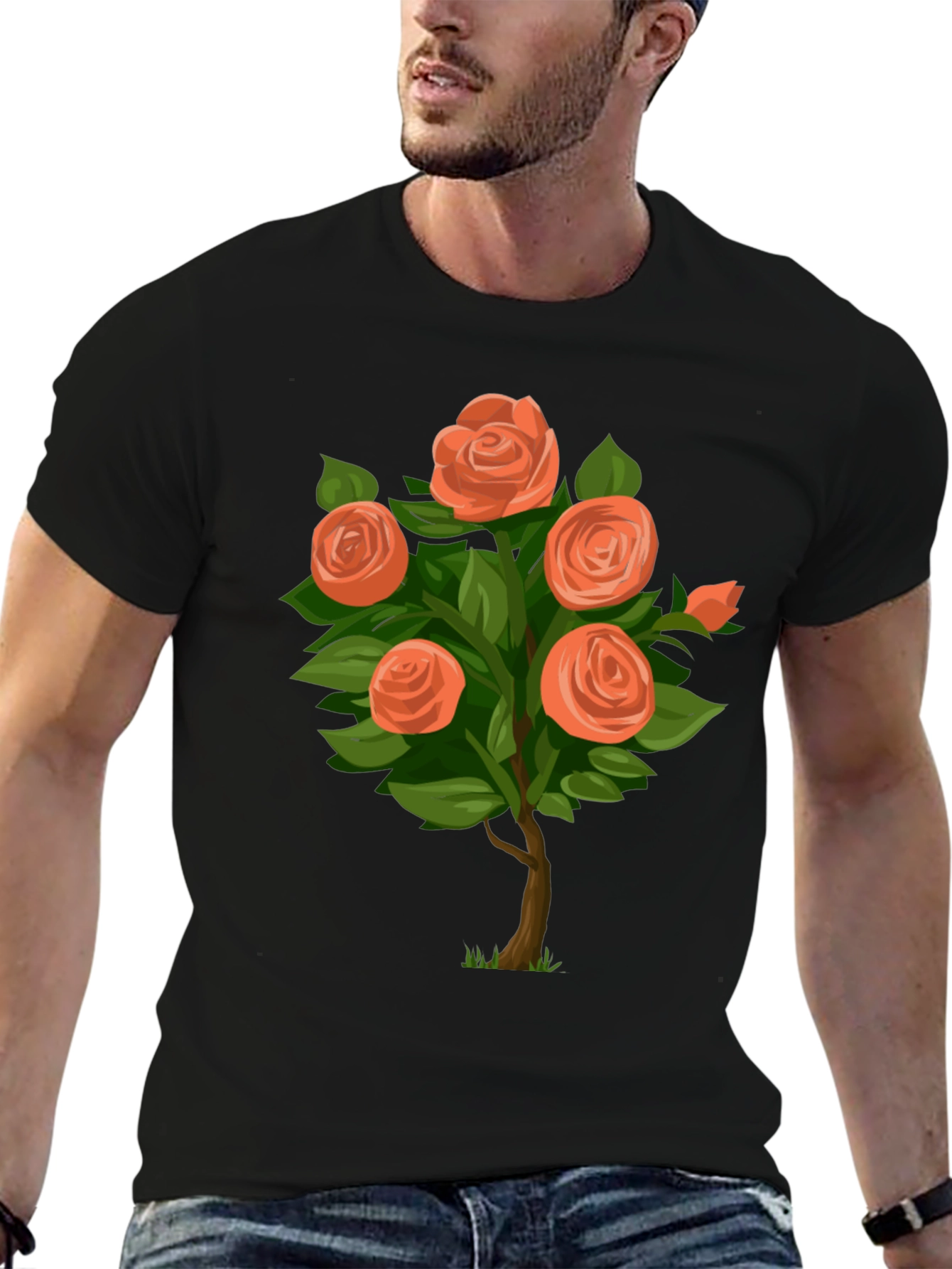 Floral Rose Bush Graphic Tee