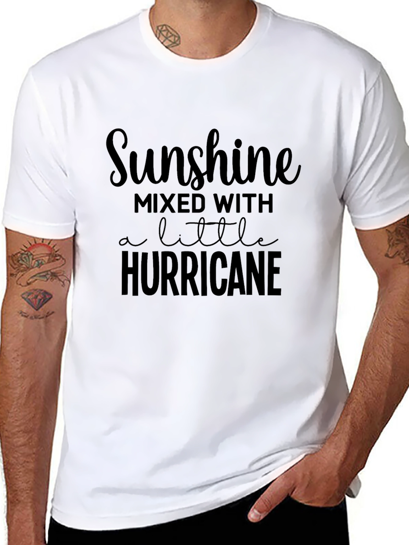 Sunshine Hurricane Graphic Tee - Casual Unisex T-Shirt
