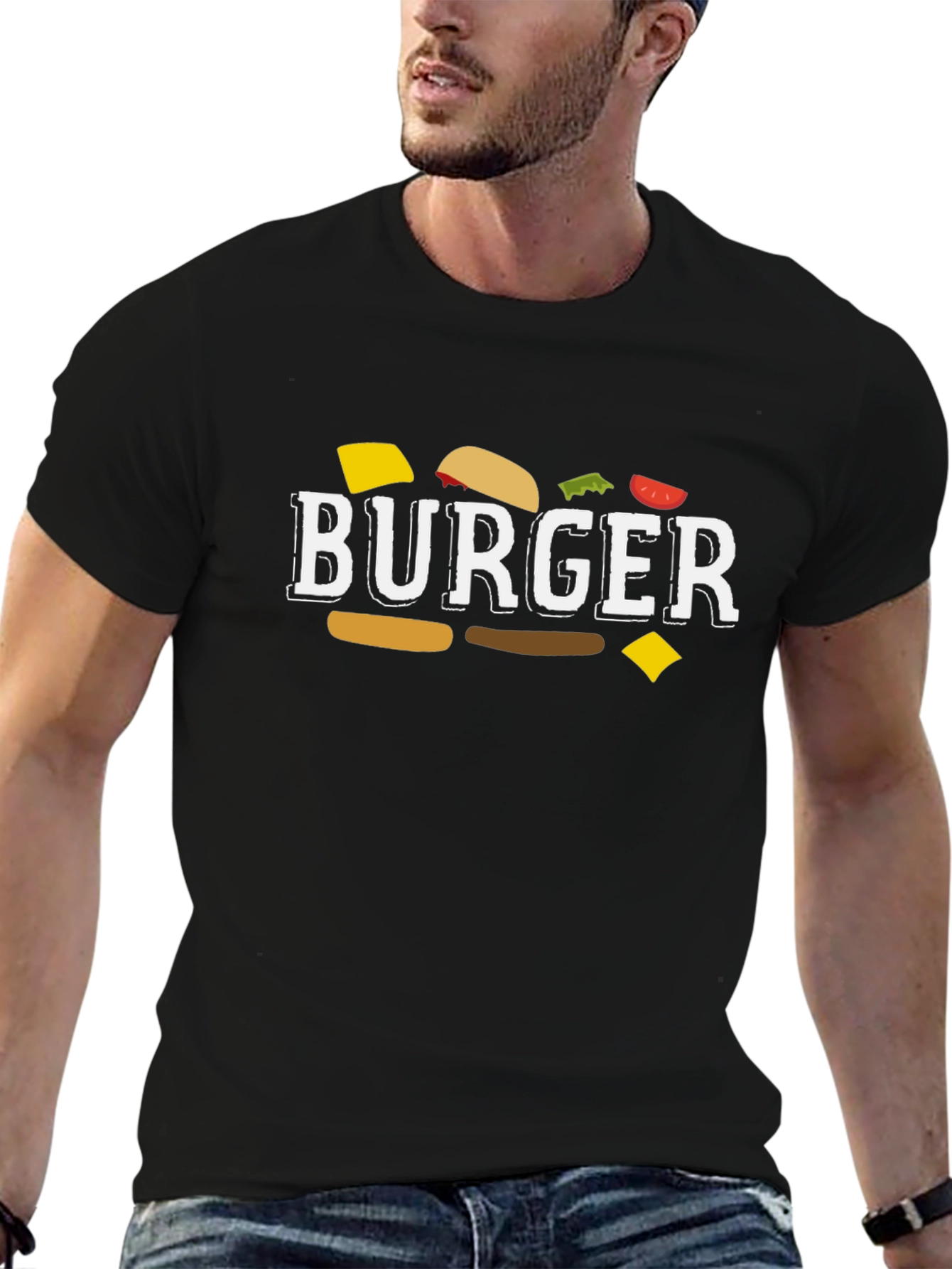 Burger Graphic T-Shirt - Unisex Crew Neck Tee