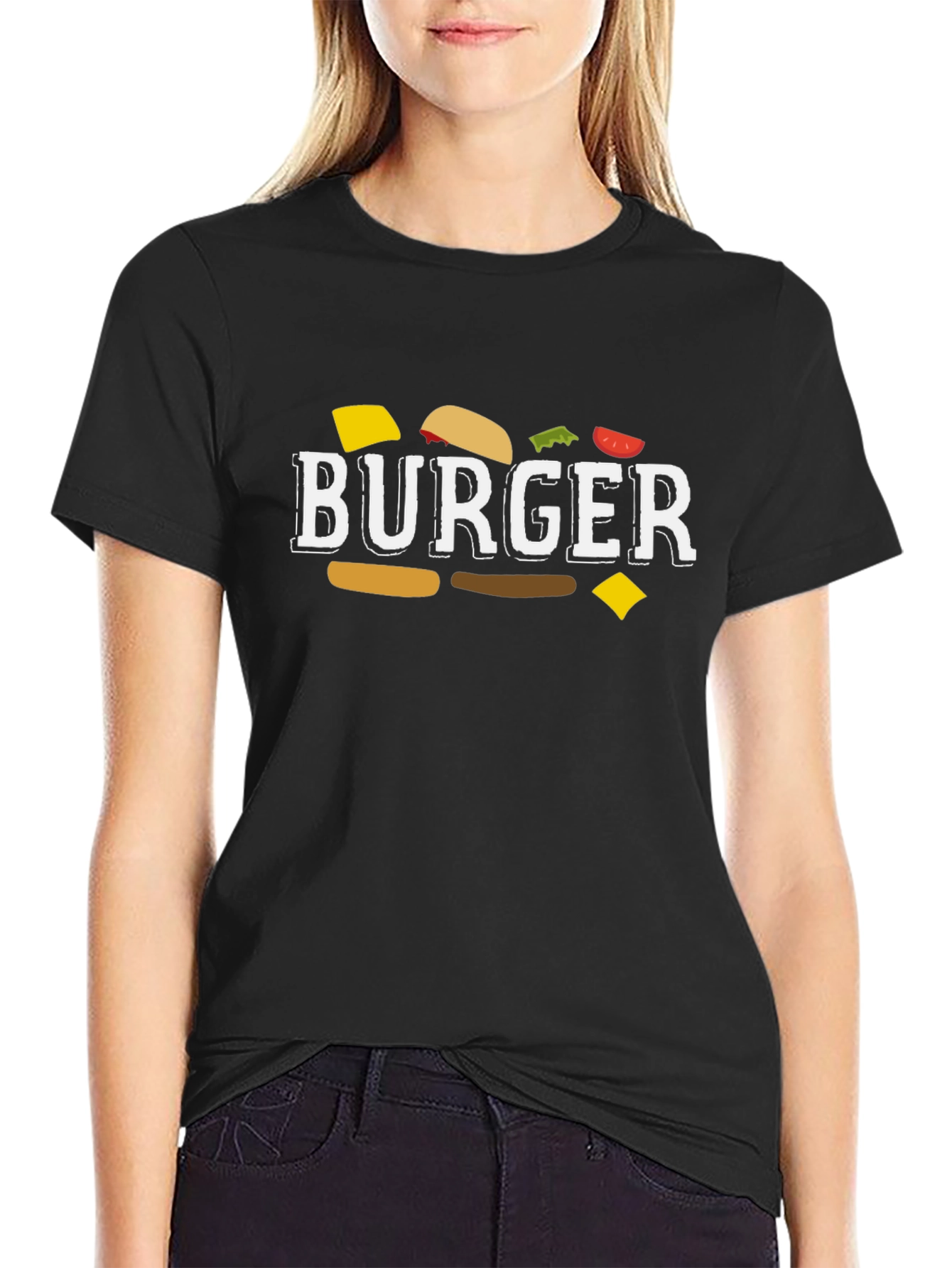Burger Graphic T-Shirt - Unisex Crew Neck Tee