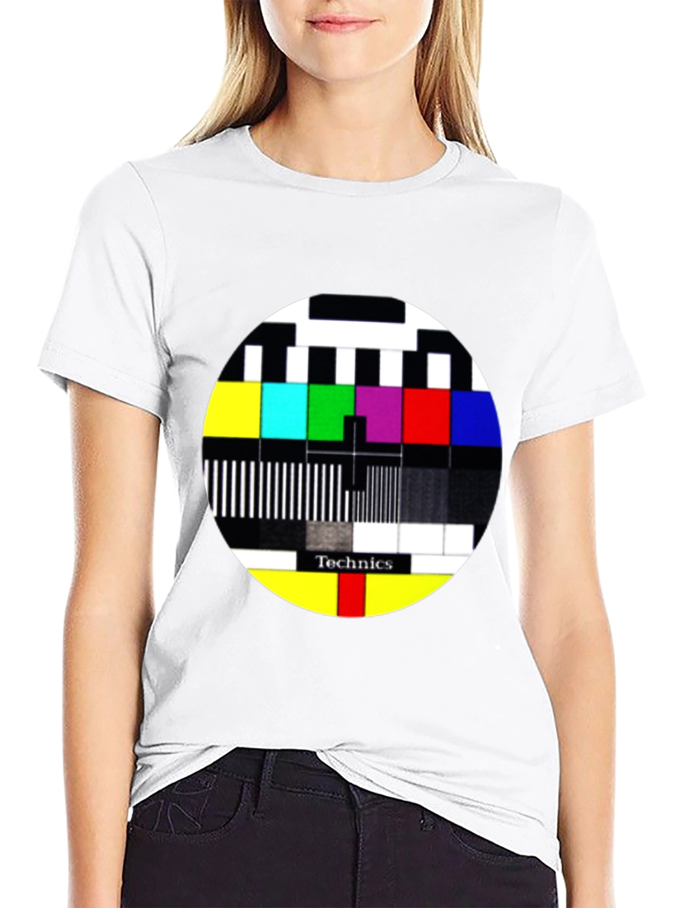 Technics Test Pattern Graphic Tee - Black