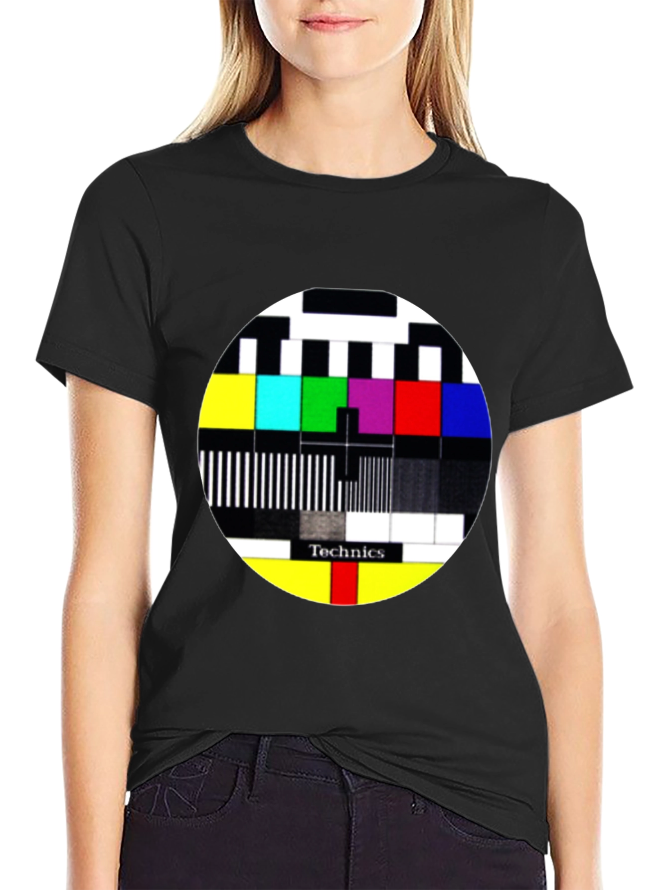 Technics Test Pattern Graphic Tee - Black