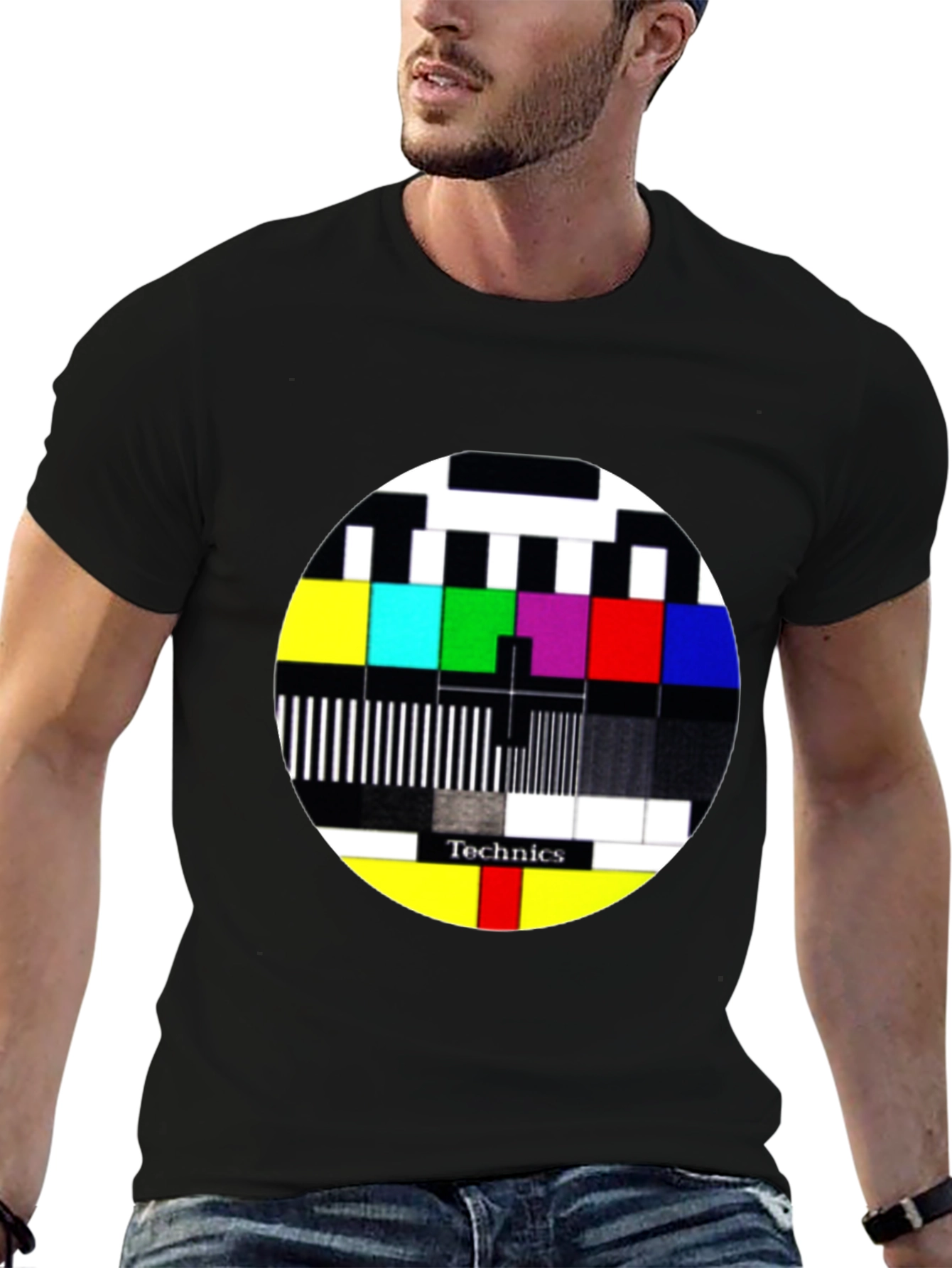 Technics Test Pattern Graphic Tee - Black