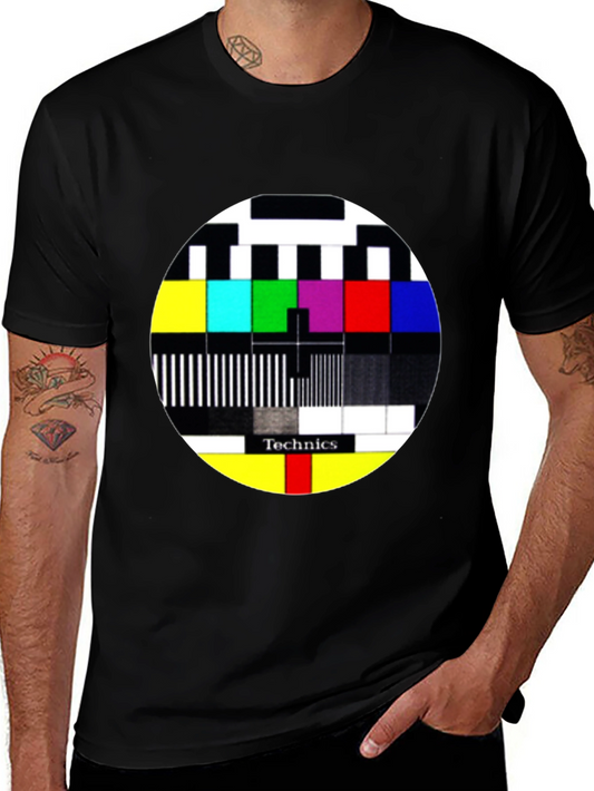 Technics Test Pattern Graphic Tee - Black