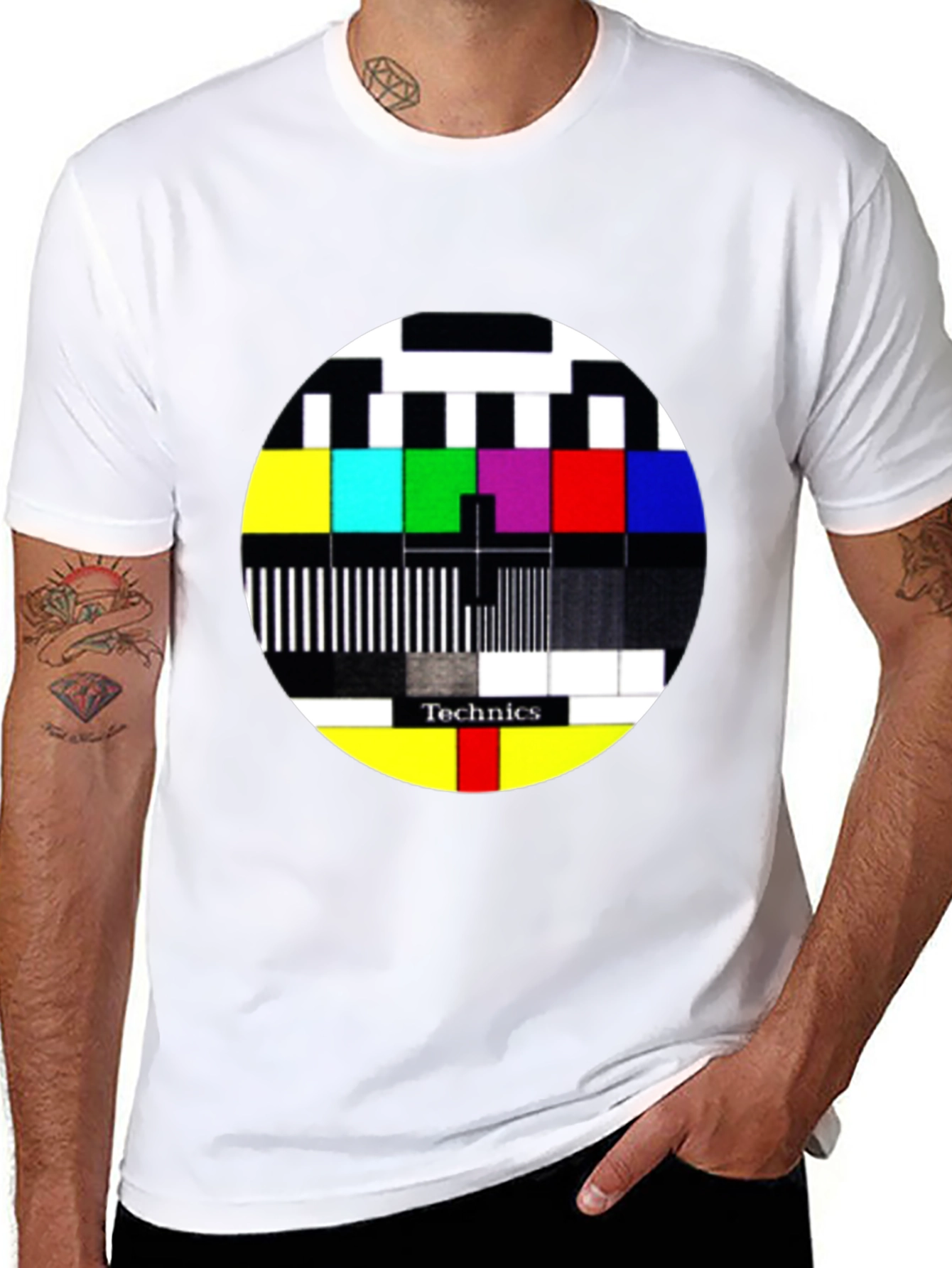 Technics Test Pattern Graphic Tee - Black